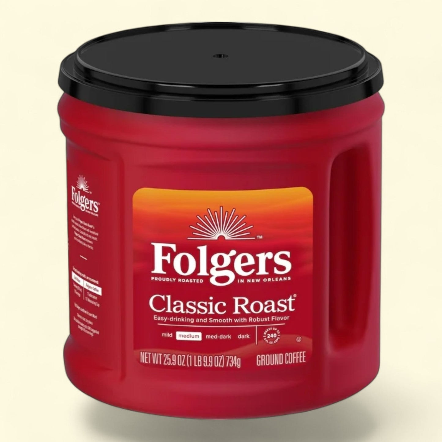 Folgers Classic Roast Ground Coffee, 25.9 oz