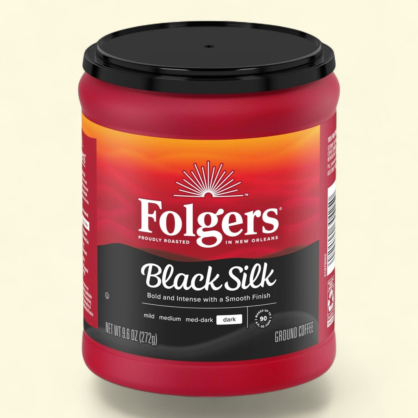 Folgers Black Silk Ground Coffee, 9.6 oz