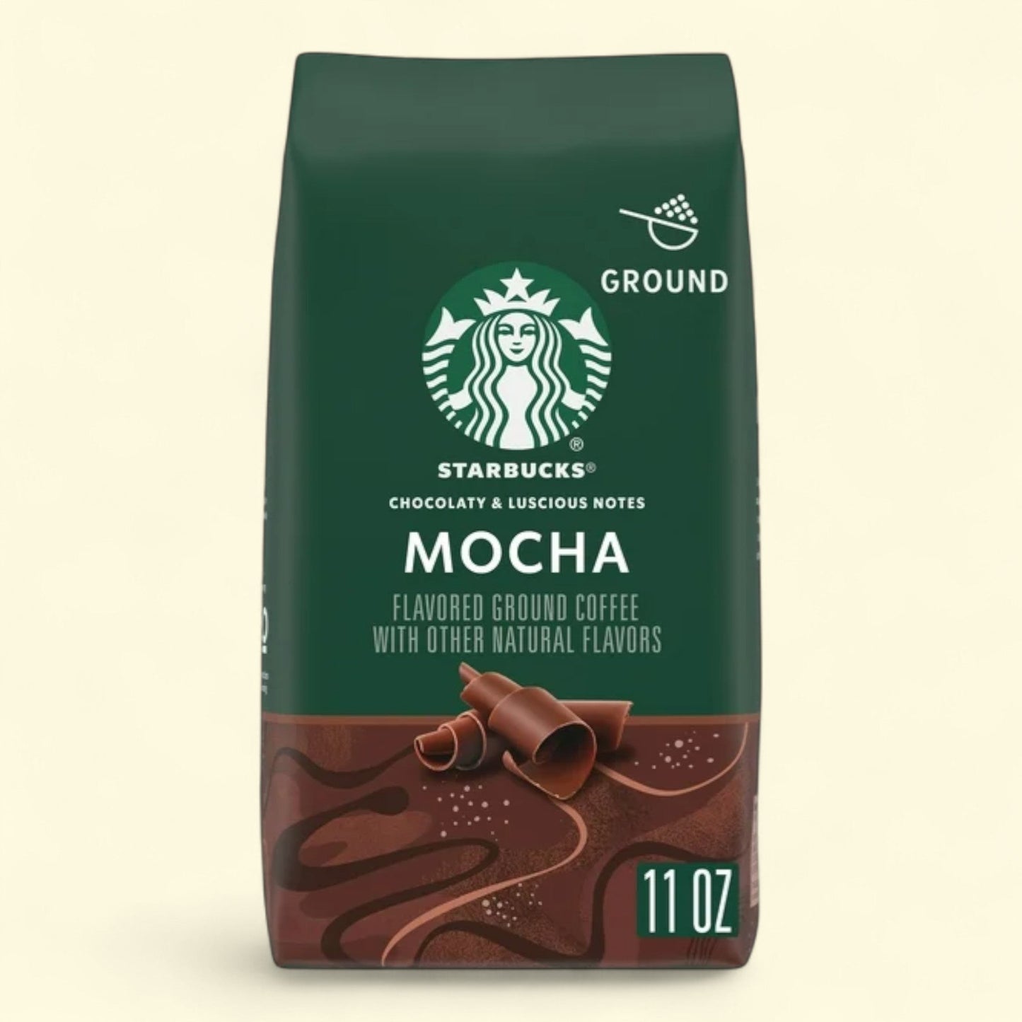 Starbucks Mocha Arabica Beans Ground Coffee, 11 oz