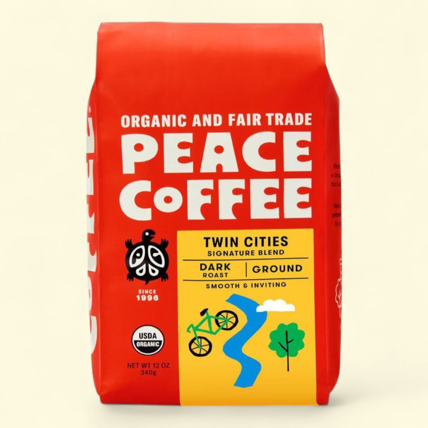 Peace Coffee Twin Cities Blend Dark Roast Ground Coffee, 12oz