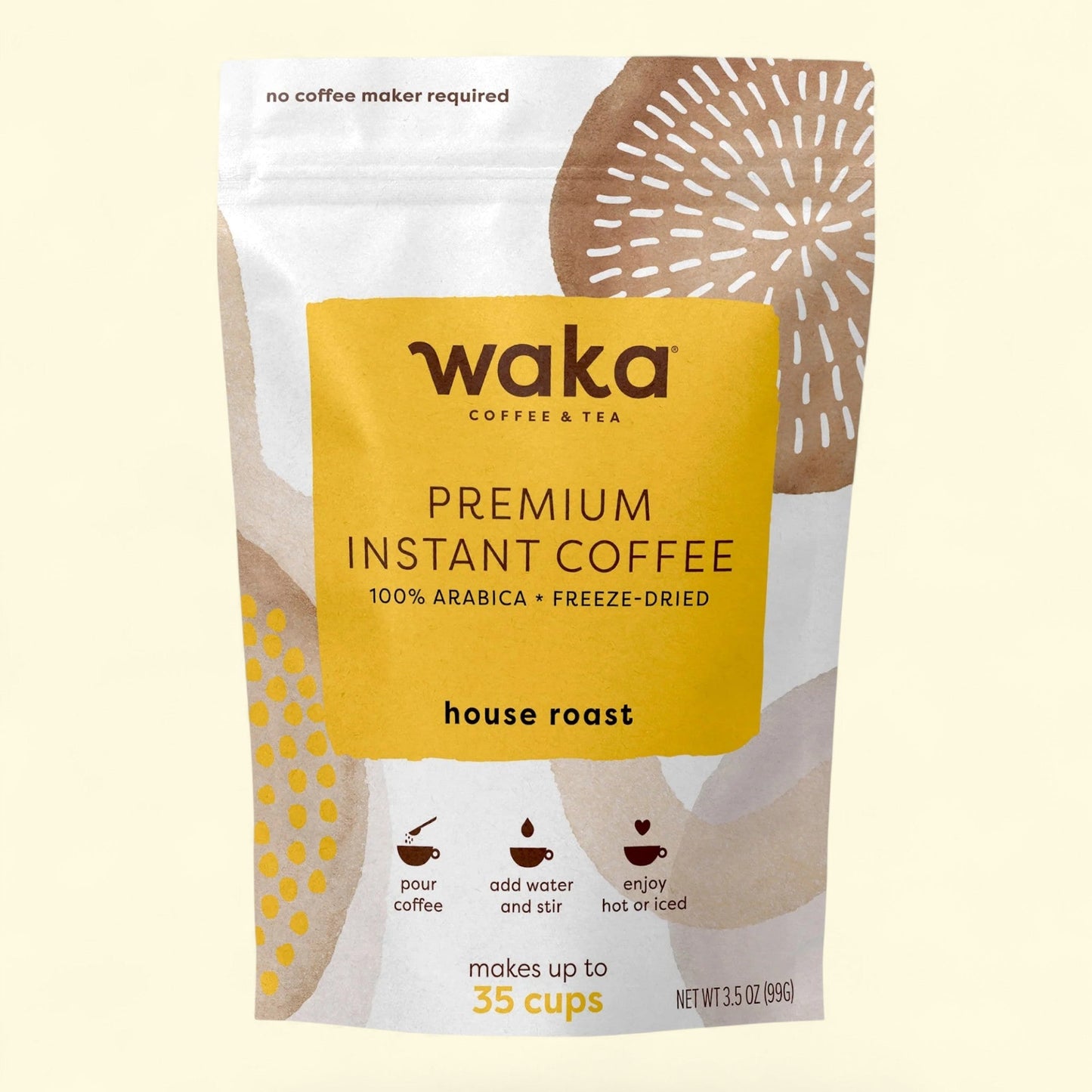 Waka Instant Coffee, House Roast, 3.5oz