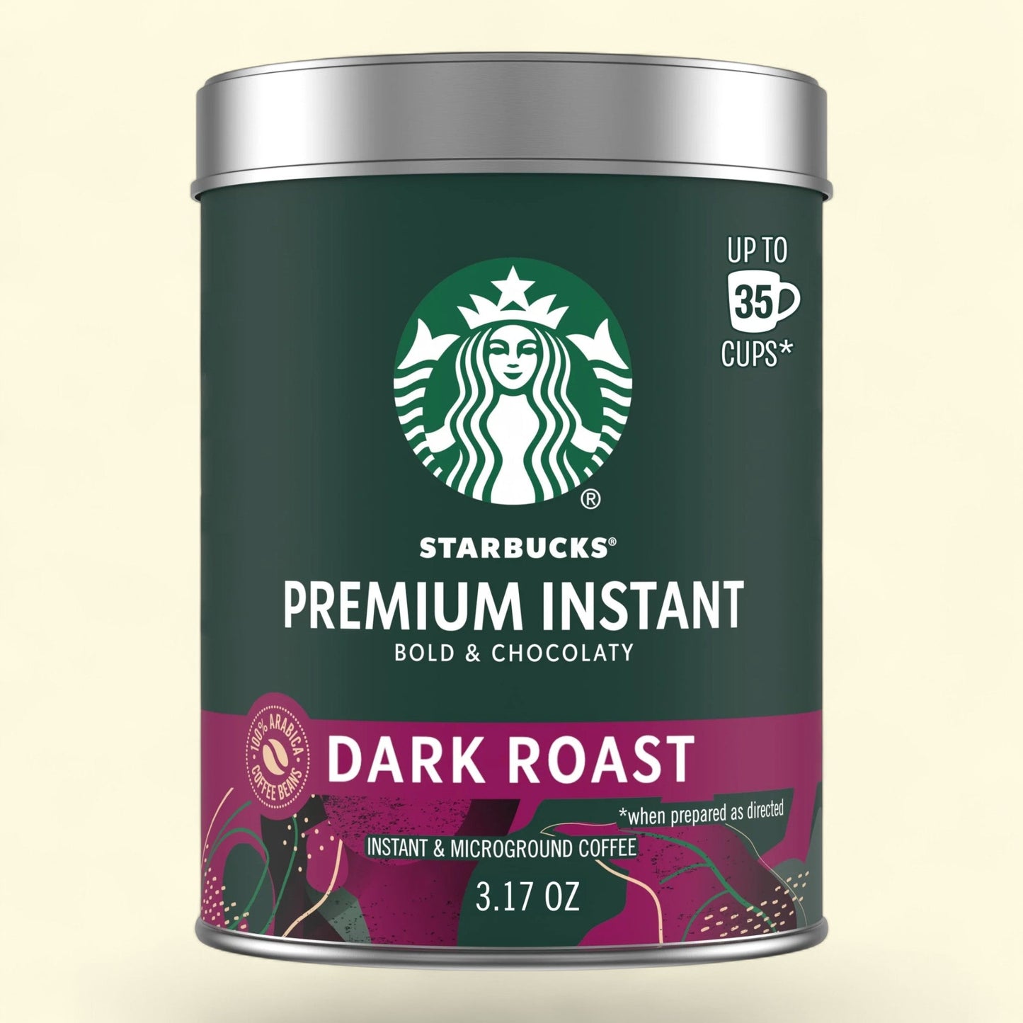 Starbucks Instant Coffee, Premium Dark Roast, 3.17 oz