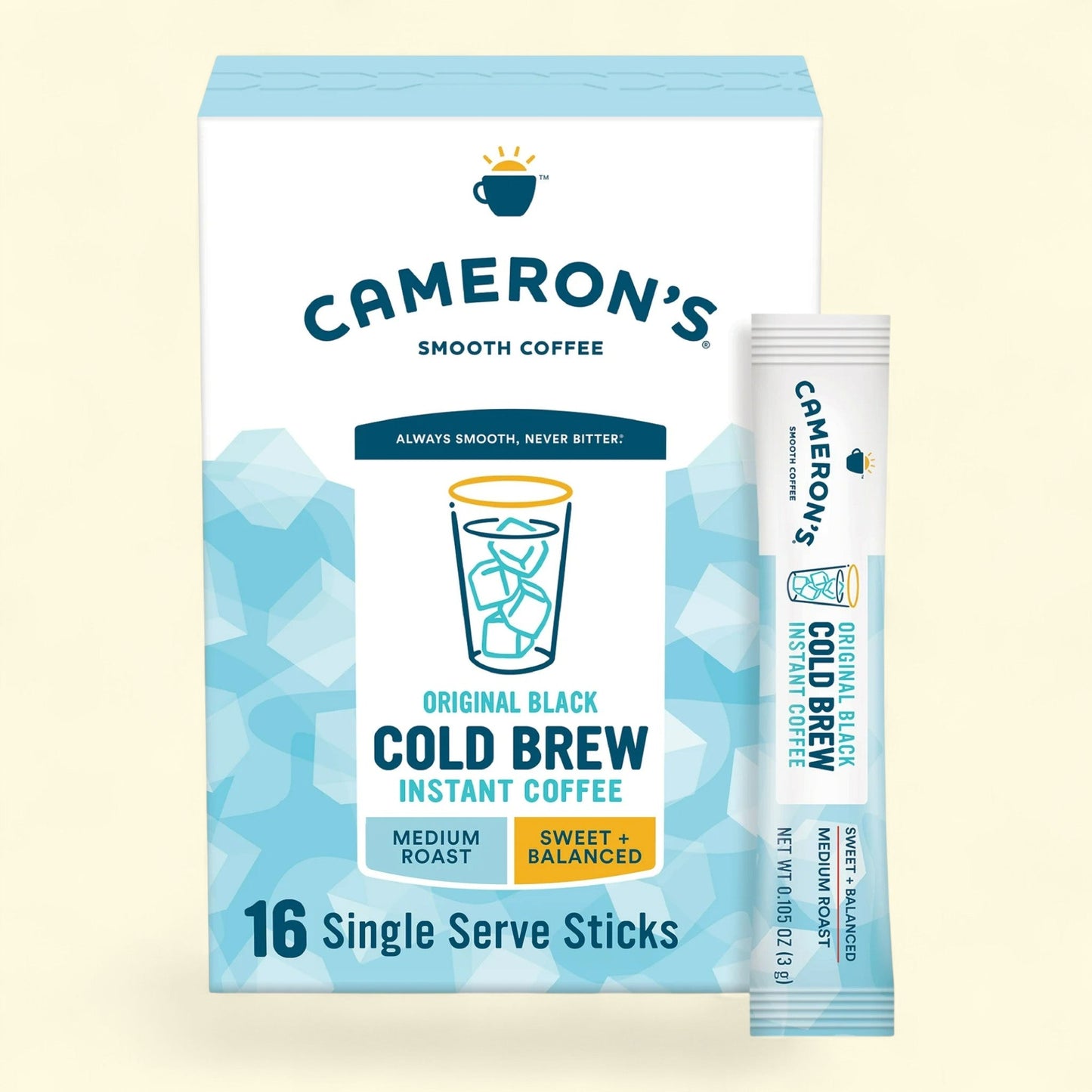 Cameron's Coffee Cold Brew Instant Coffee, 16 - 0.105 oz