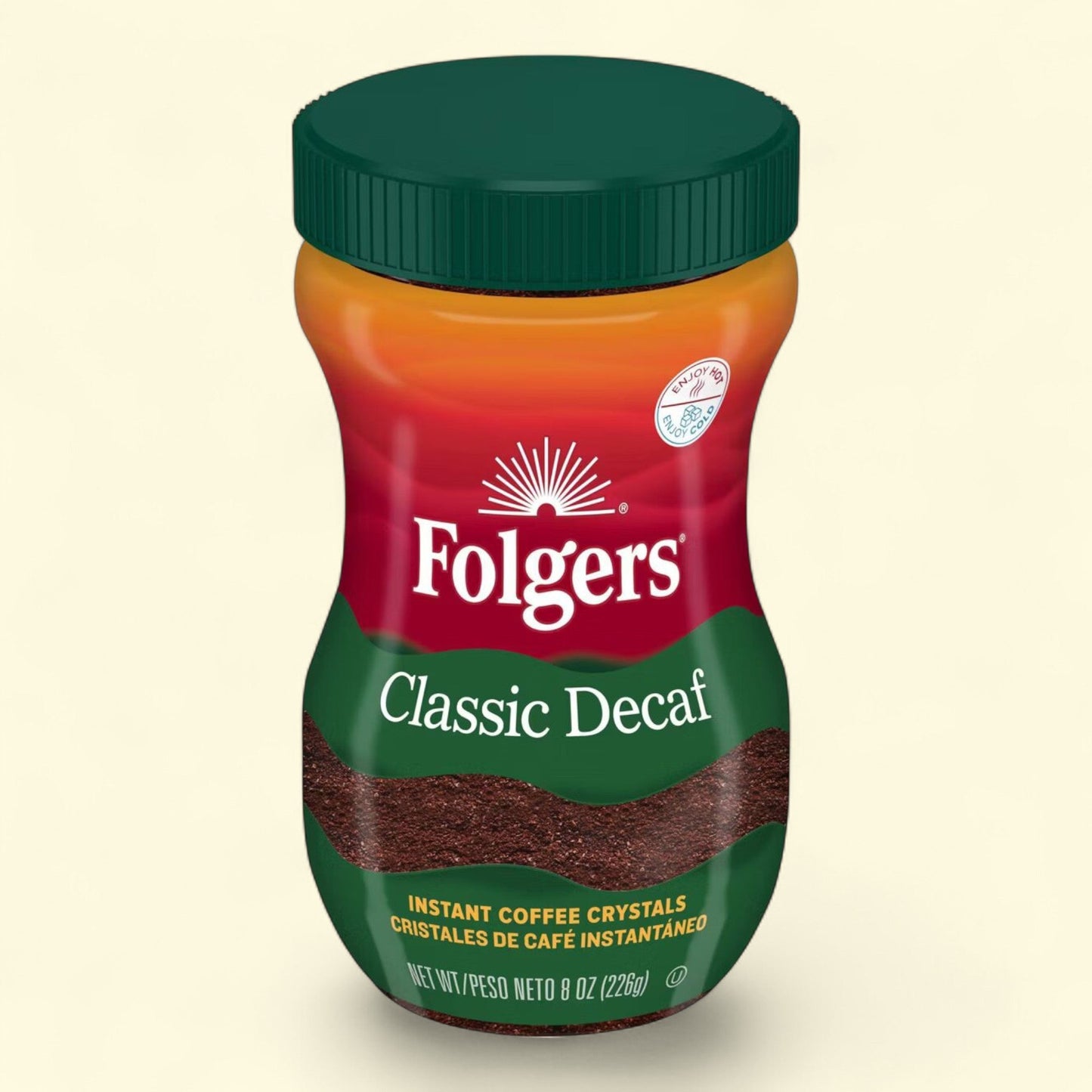 Folgers Instant Coffee, Decaf, 8oz