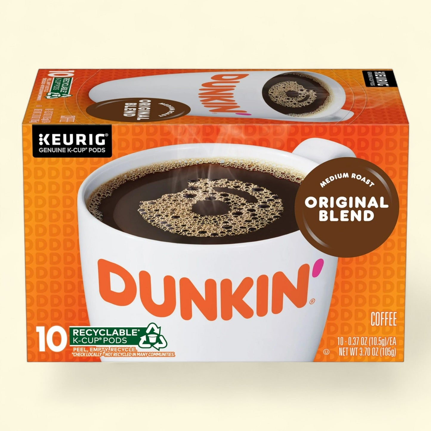 Dunkin' Original Blend Coffee, Medium Roast, 10 Count