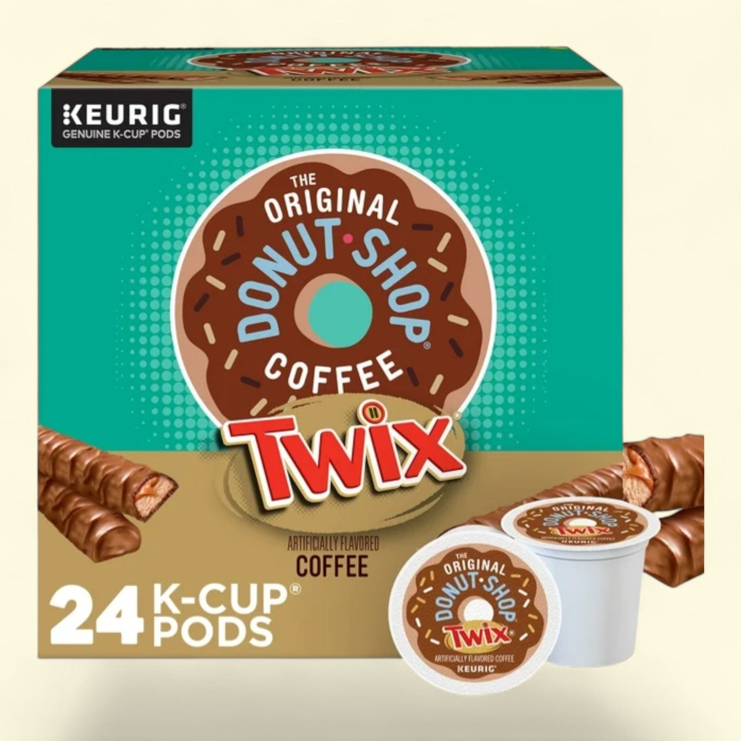 The Original Donut Shop, TWIX Flavored K-Cup Coffee Pods, 24 Count