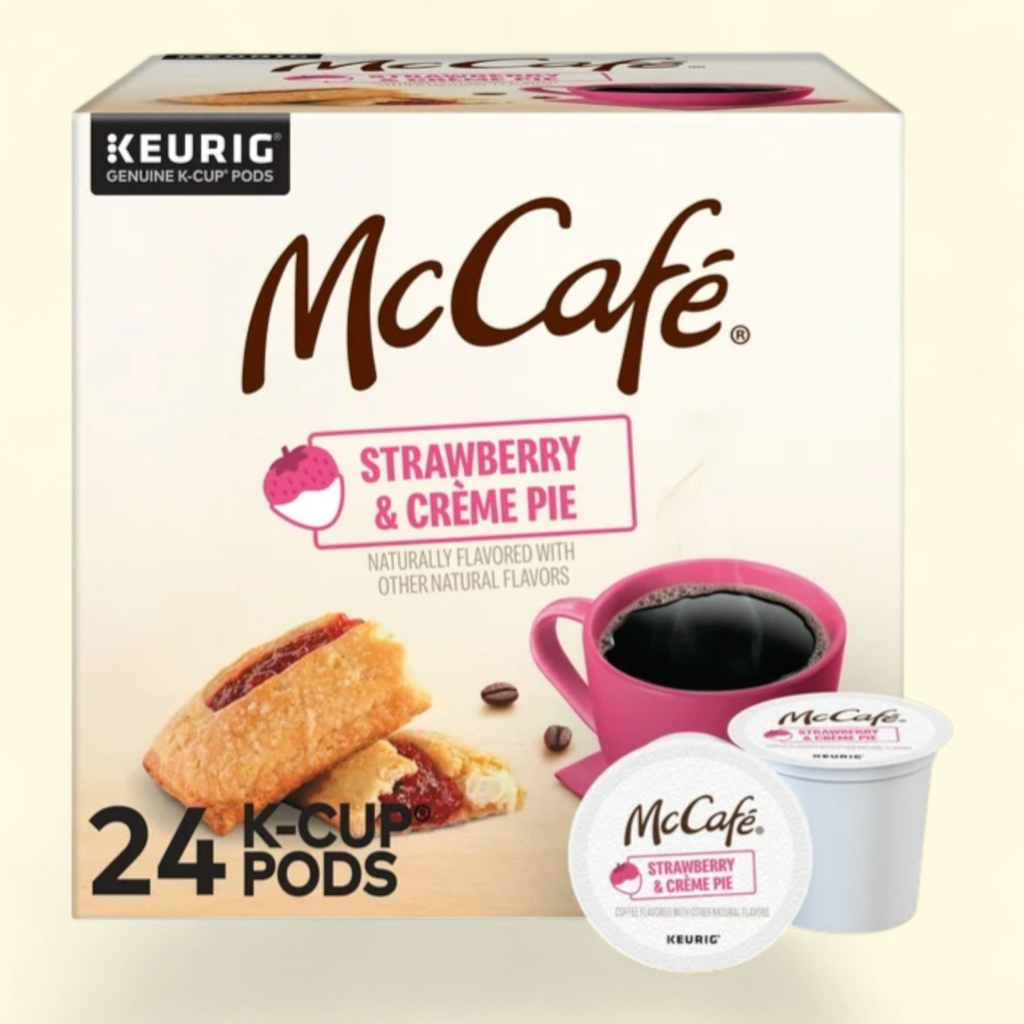 McCafe, Strawberry & Crème Pie K-Cup Coffee Pods, 24 Count
