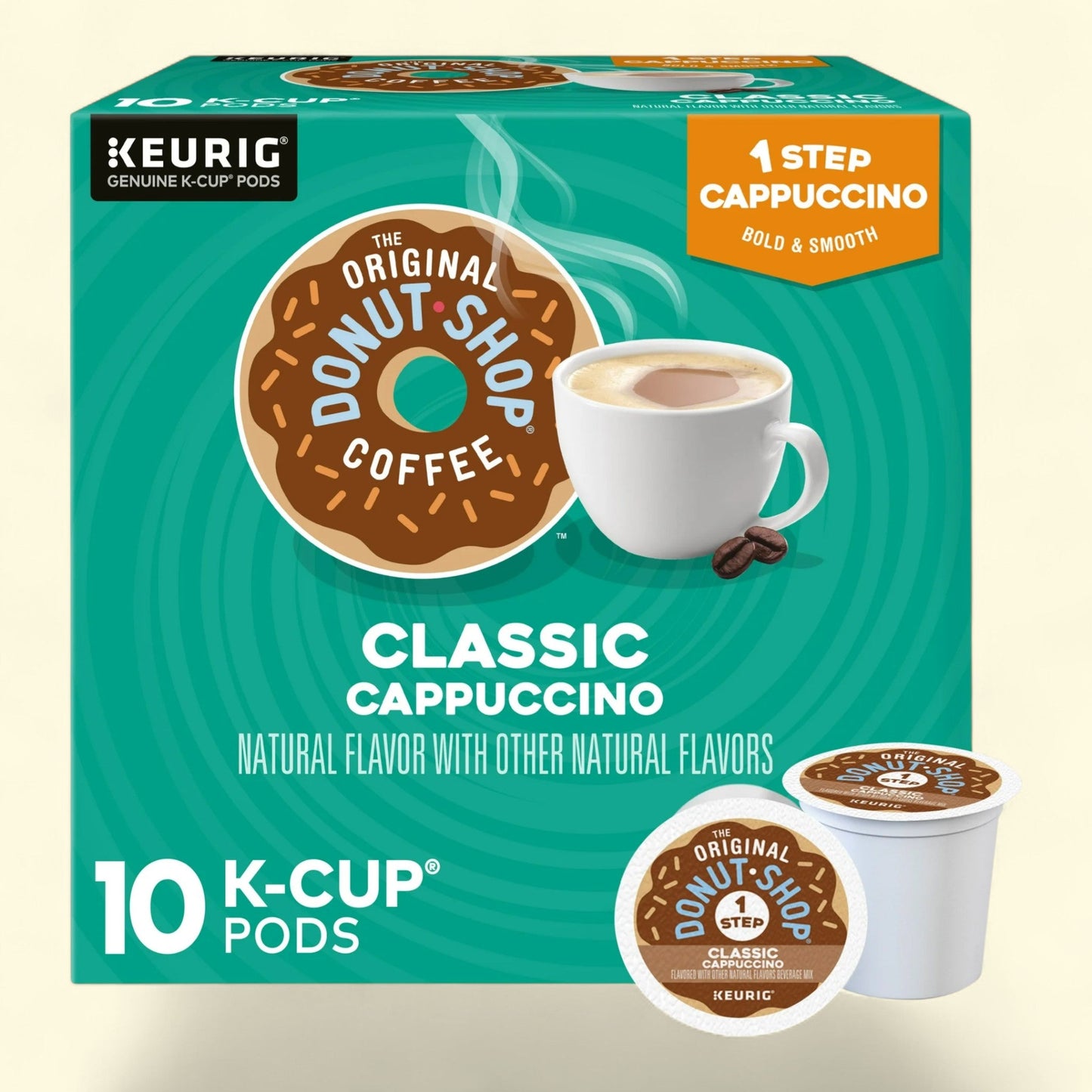 The Original Donut Shop, Classic Cappuccino K-Cup Coffee Pods, 10 count