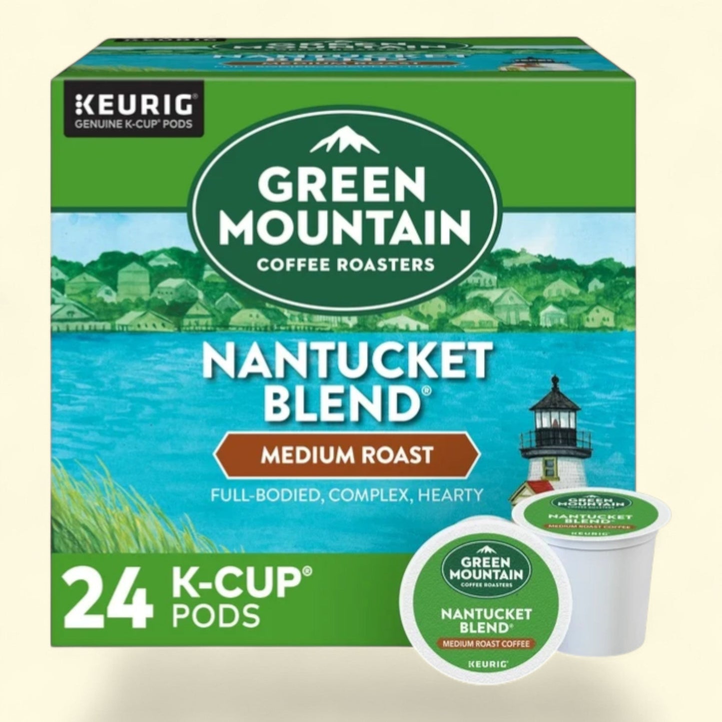 Green Mountain Coffee Roasters Nantucket Blend Medium Roast K-Cup Coffee Pods, 24 Count