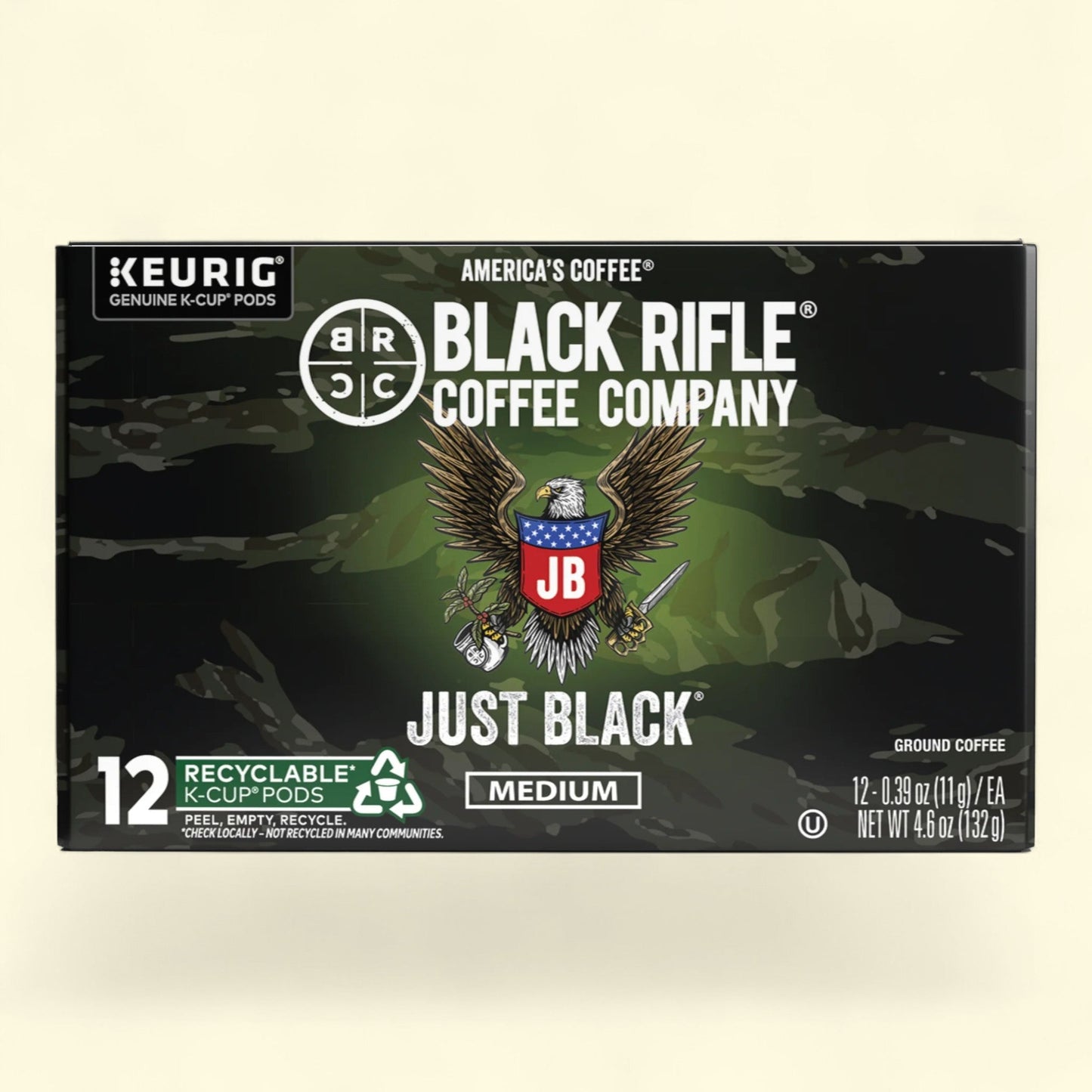 Black Rifle Coffee Company Just Black Keurig K-Cup Pods, 12 Ct