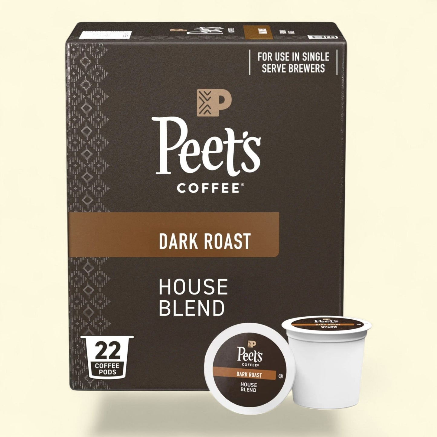 Peet's Coffee House Blend Single Serve Coffee Pods, 22 Count