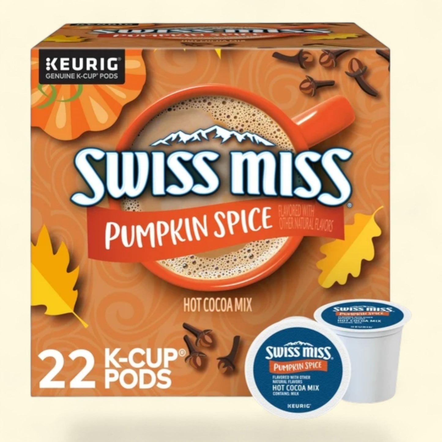 Swiss Miss Pumpkin Spice Hot Cocoa K-Cup Pods, 22 Count