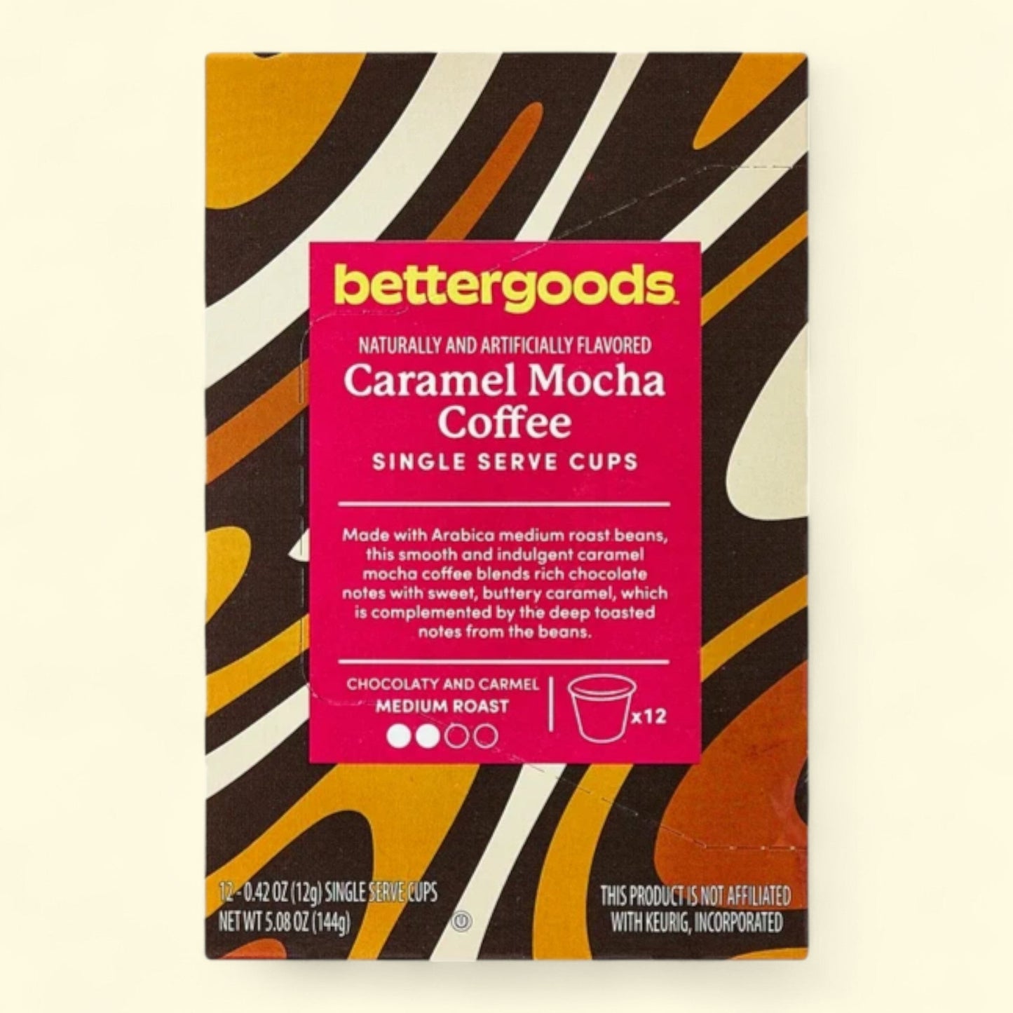 bettergoods Caramel Mocha Flavored Coffee, 0.42 oz, 12 Count