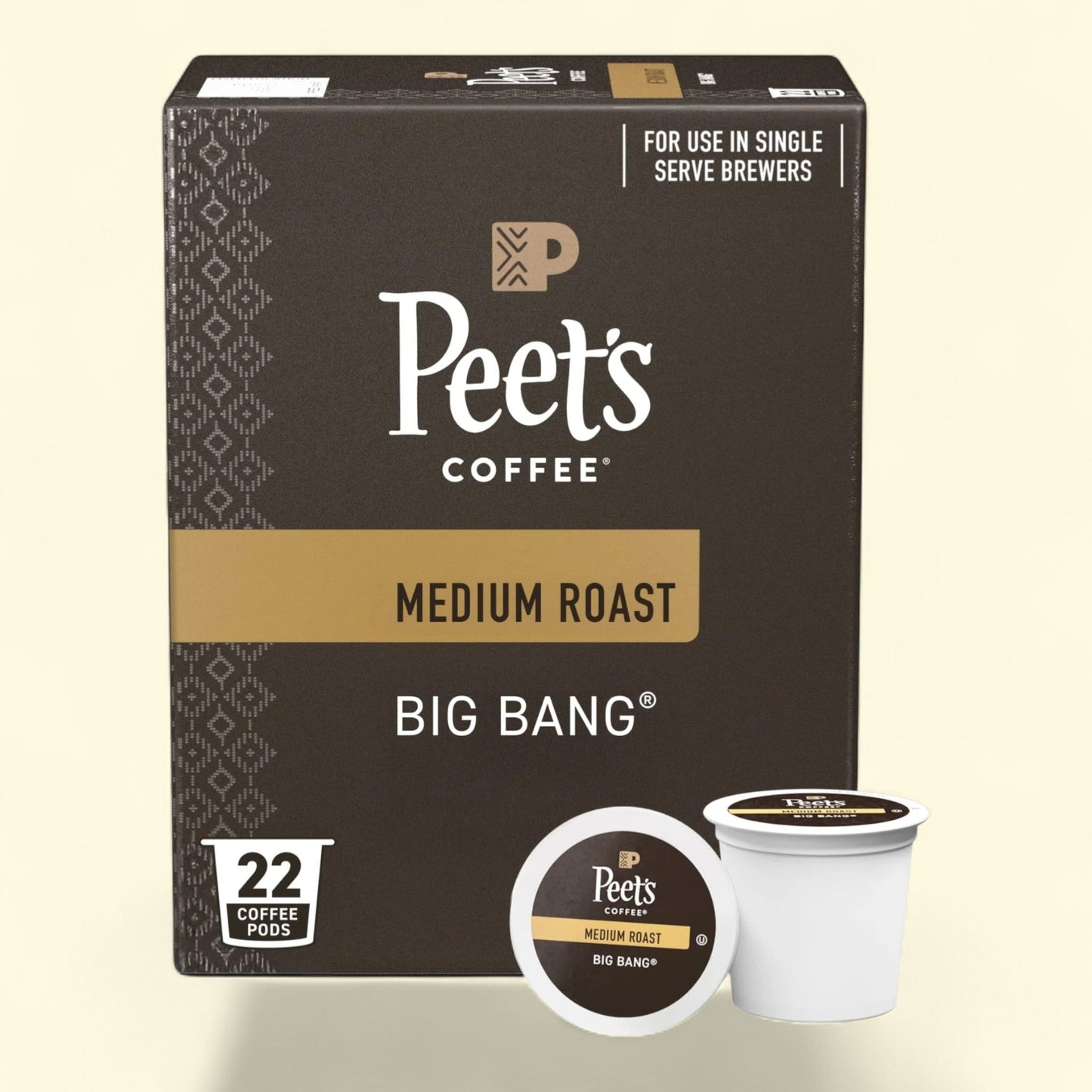 Peet's Coffee Big Bang Medium Roast Coffee Pods, 22 Count