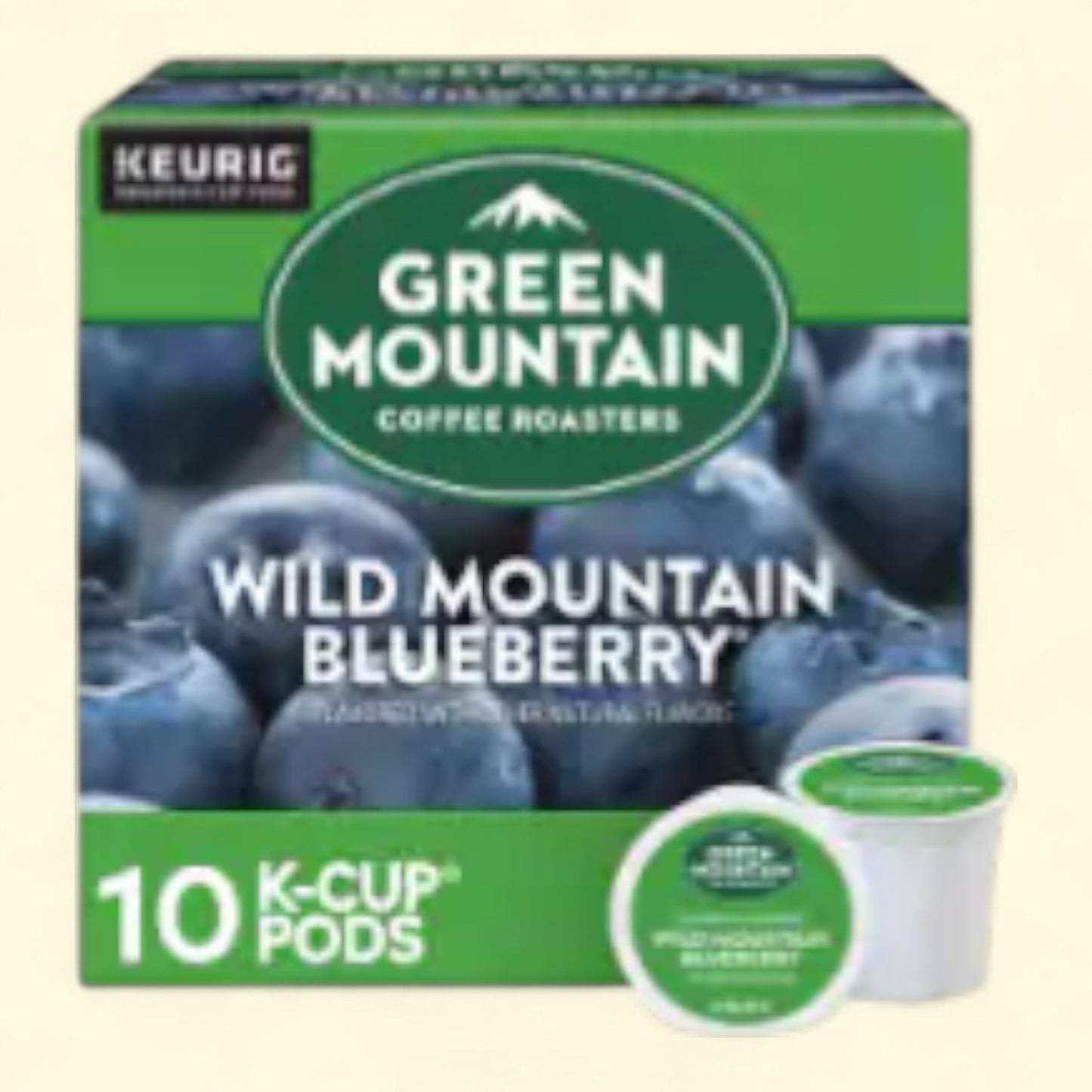 Green Mountain Coffee Roasters, Wild Mountain Blueberry, Light Roast K-Cup, Coffee Pods, 10 count