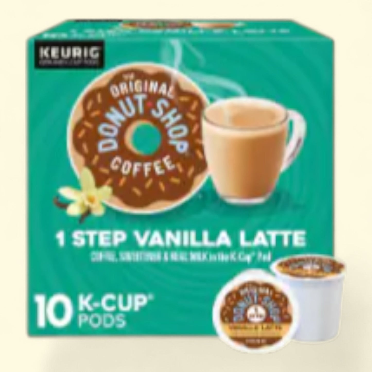 The Original Donut Shop Vanilla Latte K-Cup Coffee Pods, 10 count