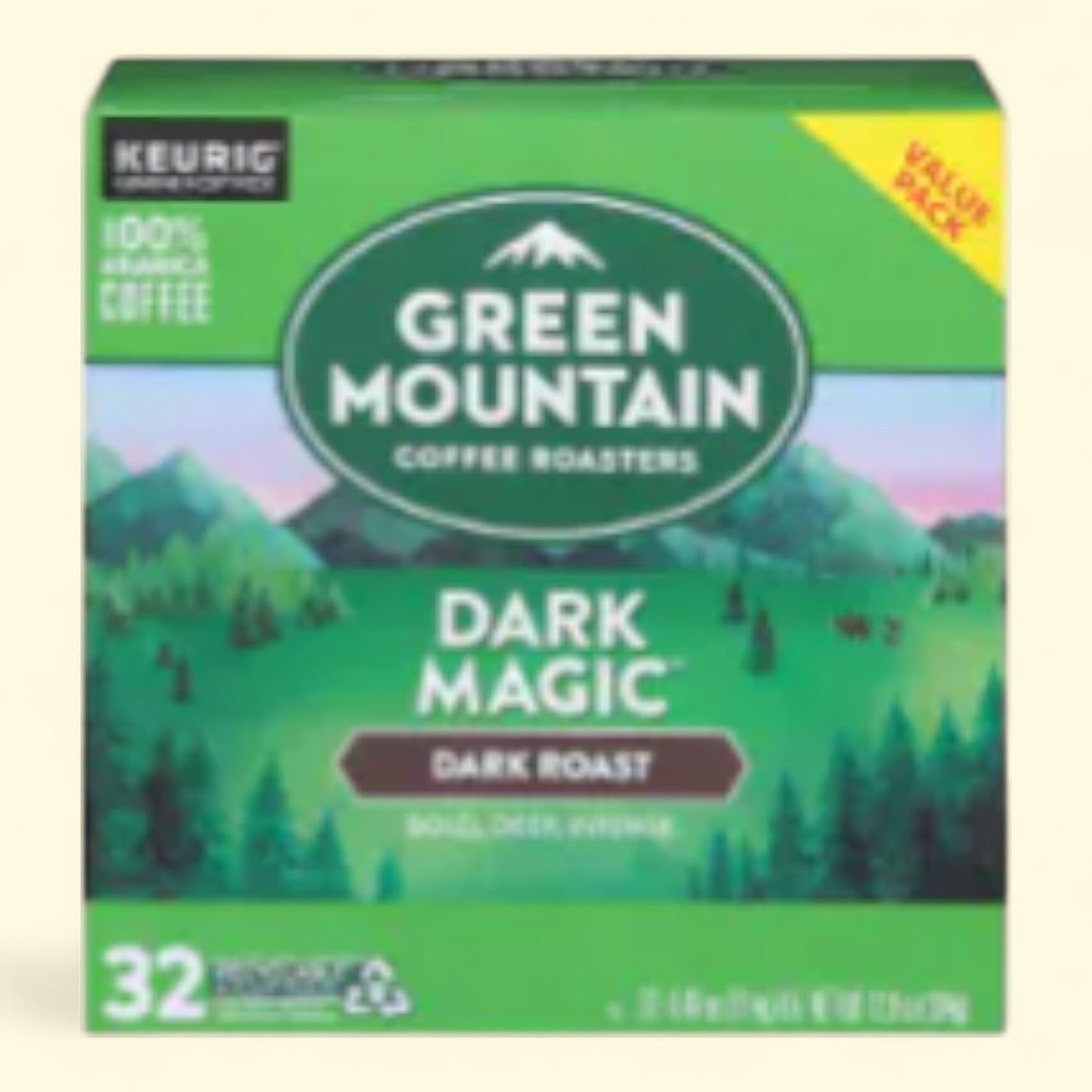 Green Mountain Coffee Roasters, Dark Magic Dark Roast K-Cup Coffee Pods, 32 count
