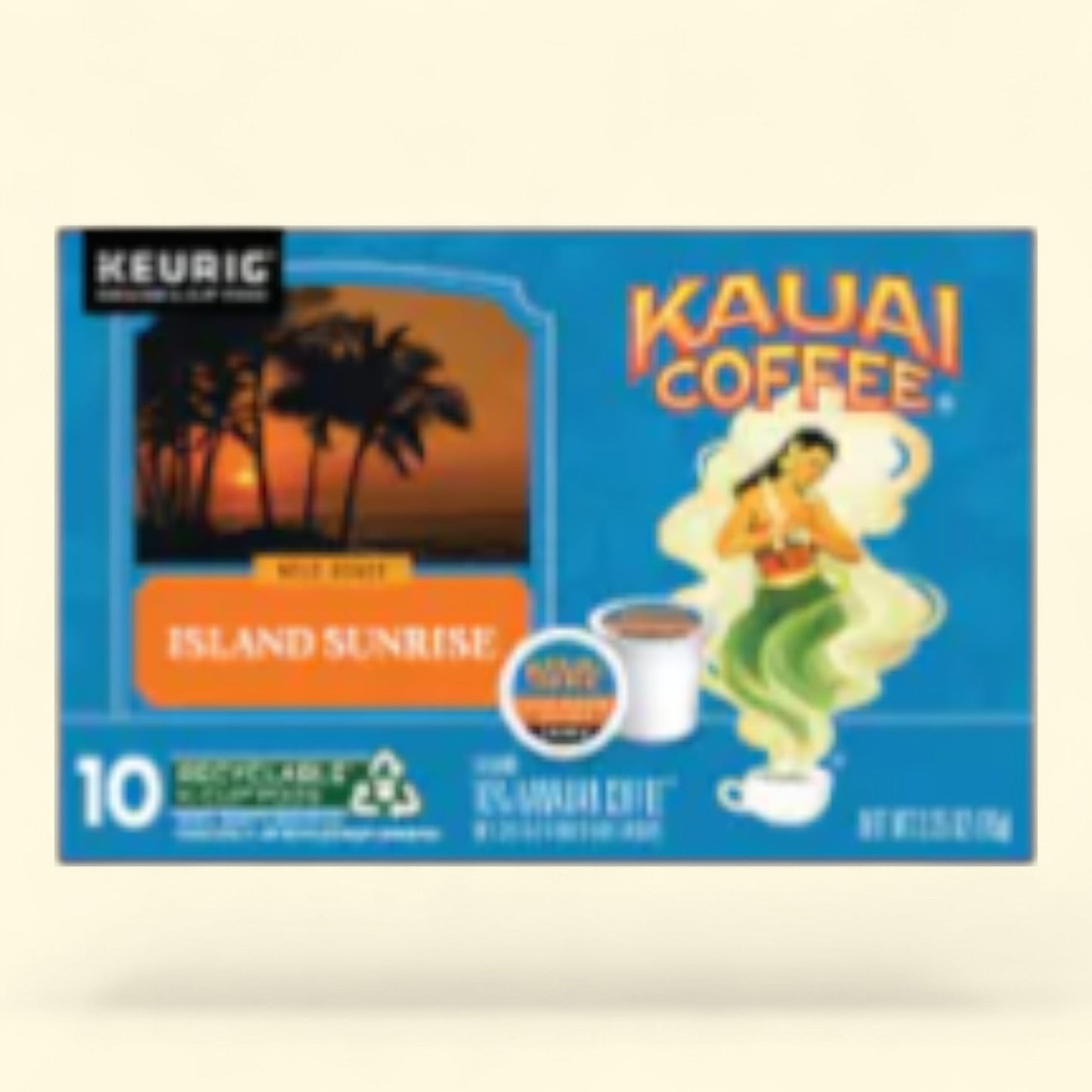 Kauai Island Sunrise Mild Roast K-Cup Coffee Pods, 10 count