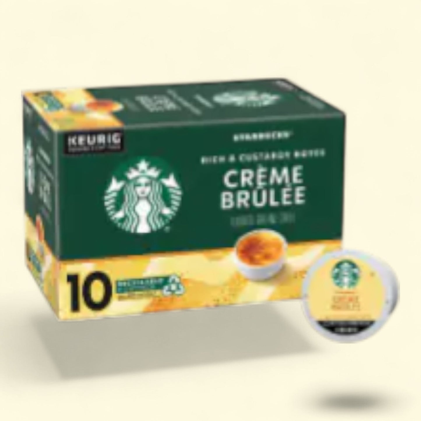 Starbucks Crème Brûlée K-Cup Coffee Pods, 10 count
