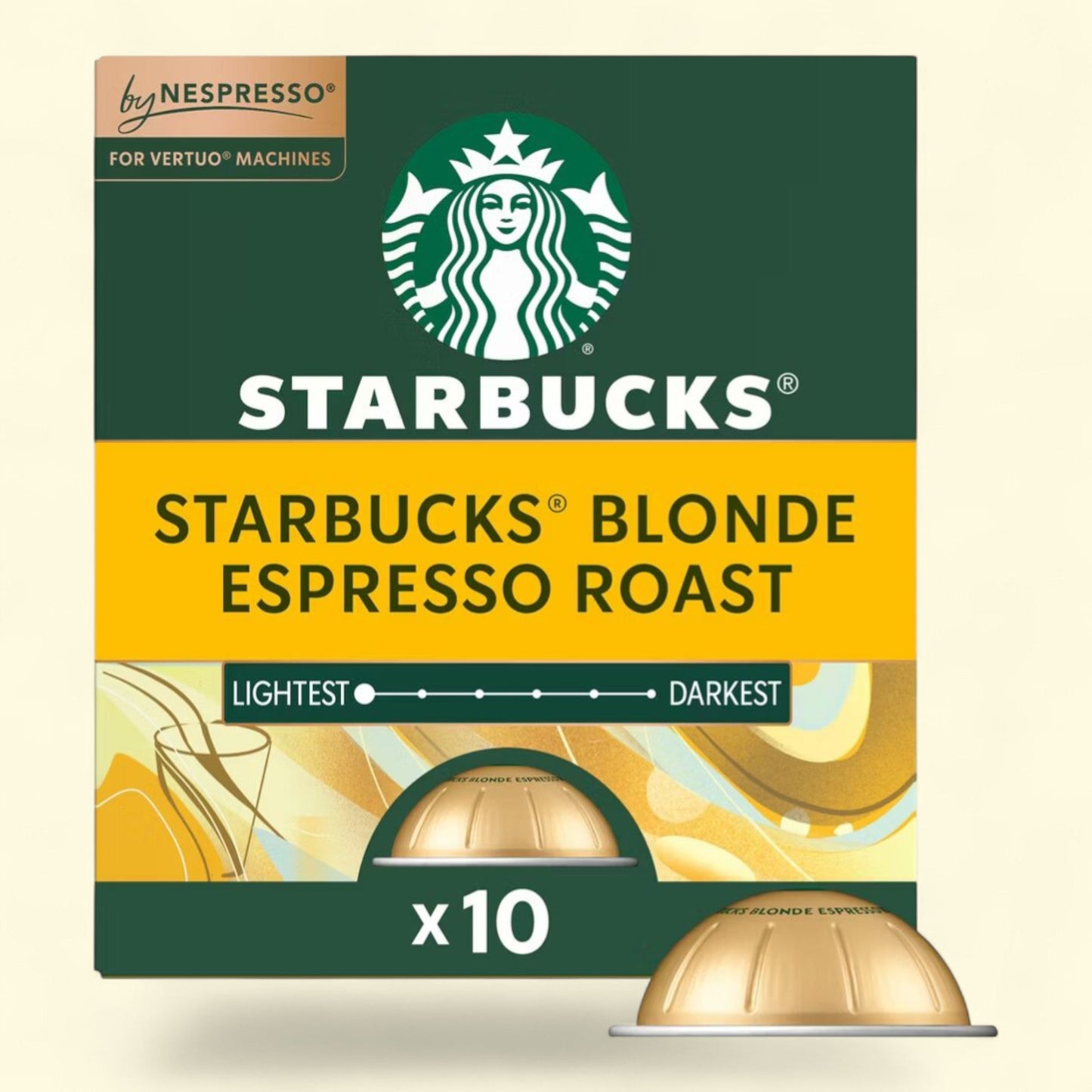 Starbucks by Nespresso Vertuo Line Blonde Espresso, 10 Count