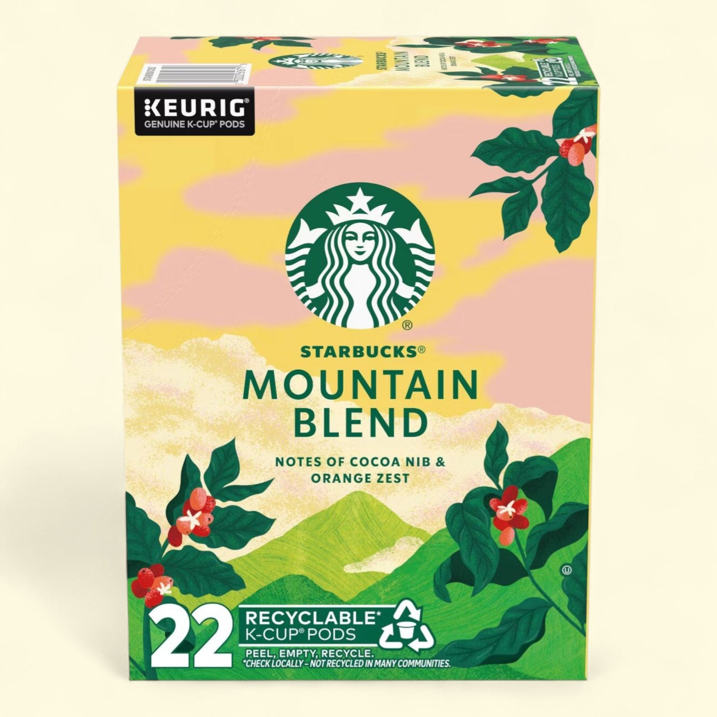 Starbucks Mountain Blend Medium Roast K-Cup Coffee Pods, 22ct