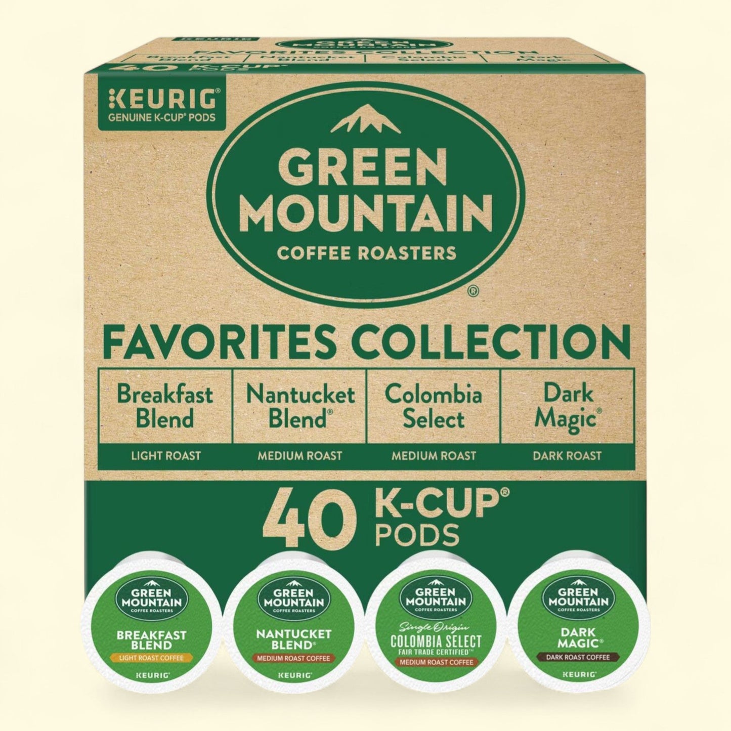 Green Mountain Roasters Favorites Collection, 40ct/13.1oz