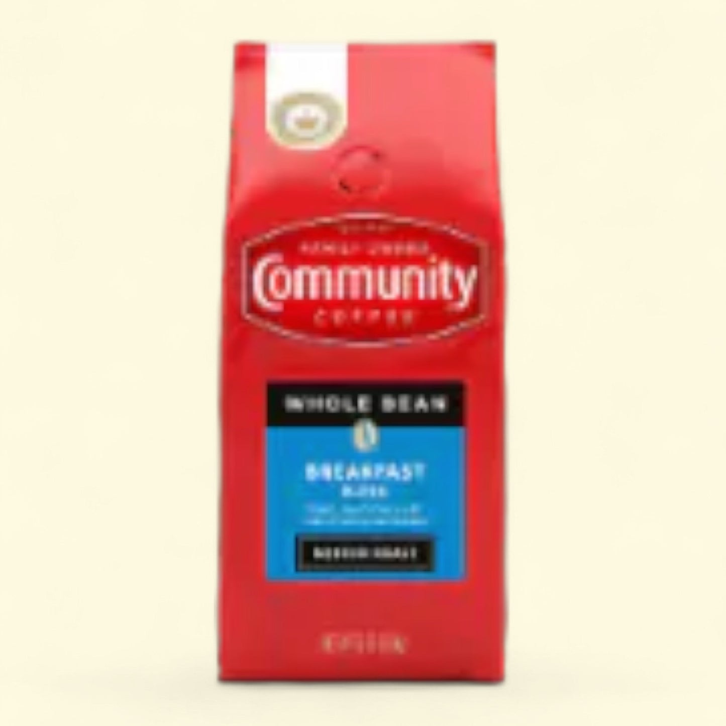 Community Coffee, Breakfast Blend, Medium Roast Whole Bean Coffee, 12 oz