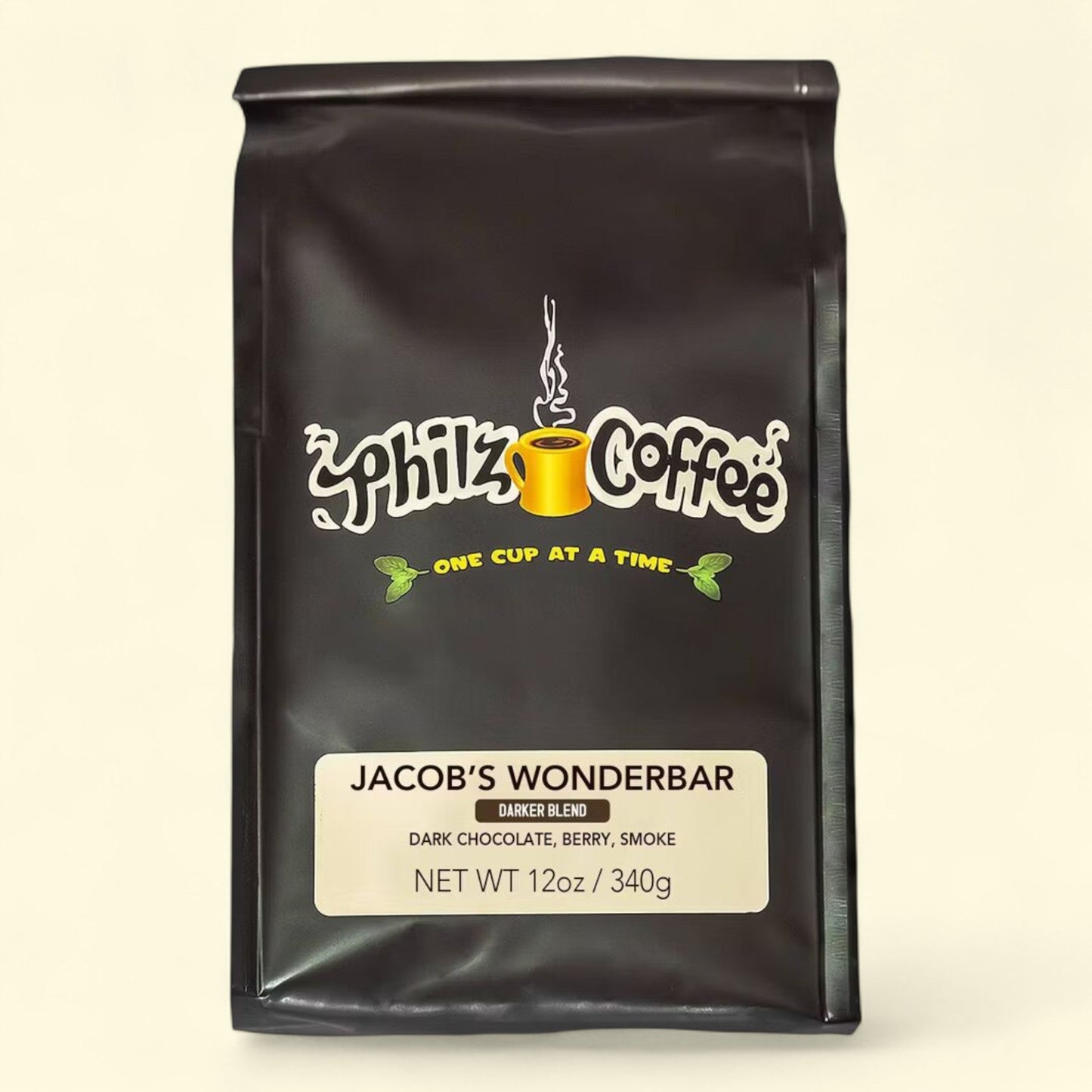 Philz Jacob's Wonderbar Dark Roast Whole Bean Coffee, 12oz