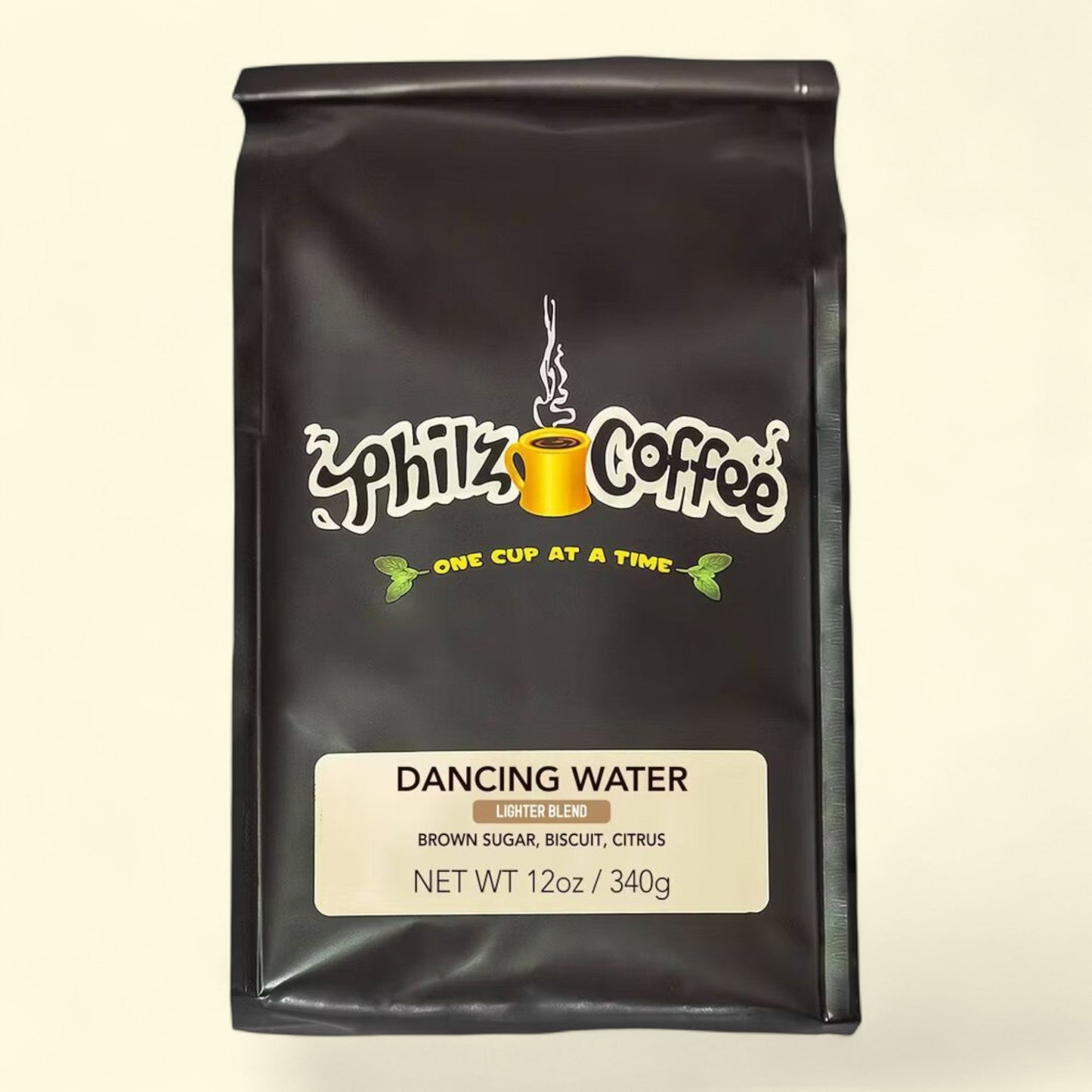 Philz Dancing Water Coffee Whole Bean Light Roast Coffee, 12oz