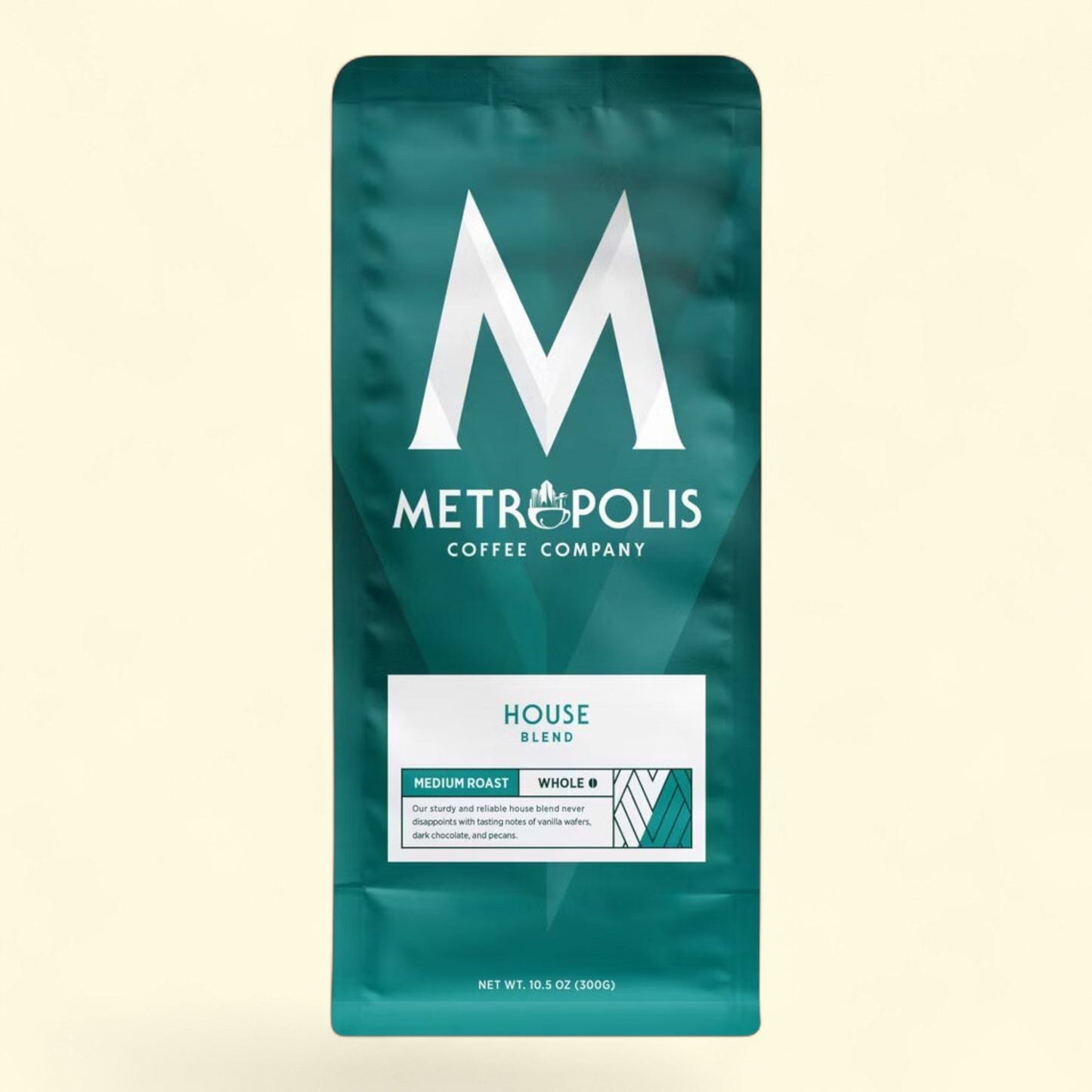 Metropolis Coffee House Blend Whole Bean Coffee, 10.5oz