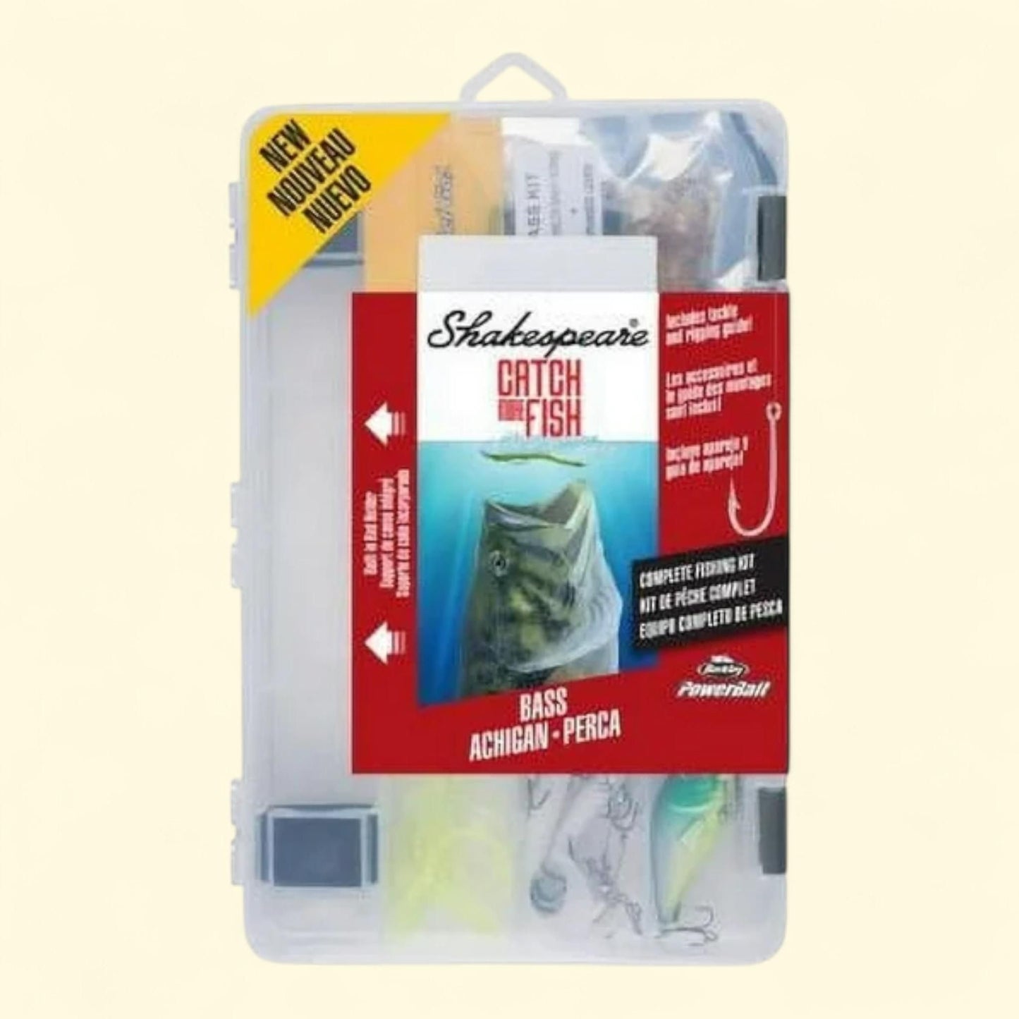 Kit de boîte à pêche Shakespeare « Catch More Fish » pour le bar, modèle standard