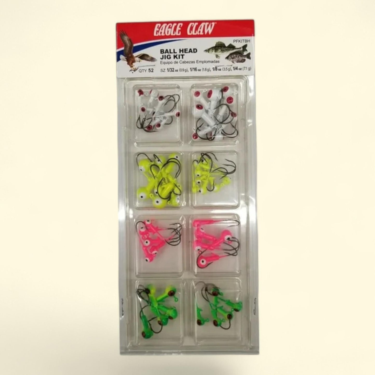 Eagle Claw Fishing Jig Kit Assortment, 52 Count