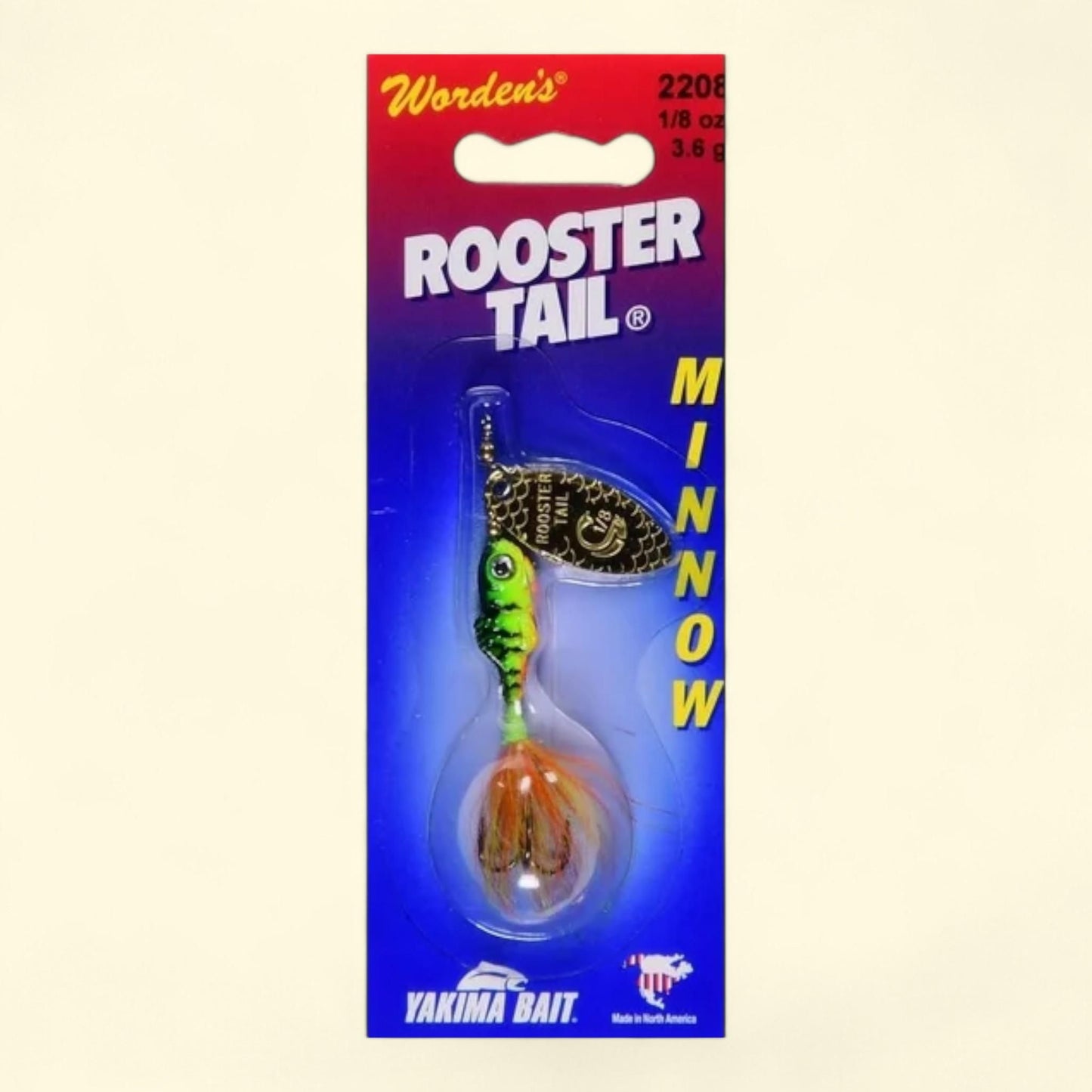 Leurre de pêche Yakima Bait Worden's Rooster Tail Minnow, Firetiger, 3,5 g