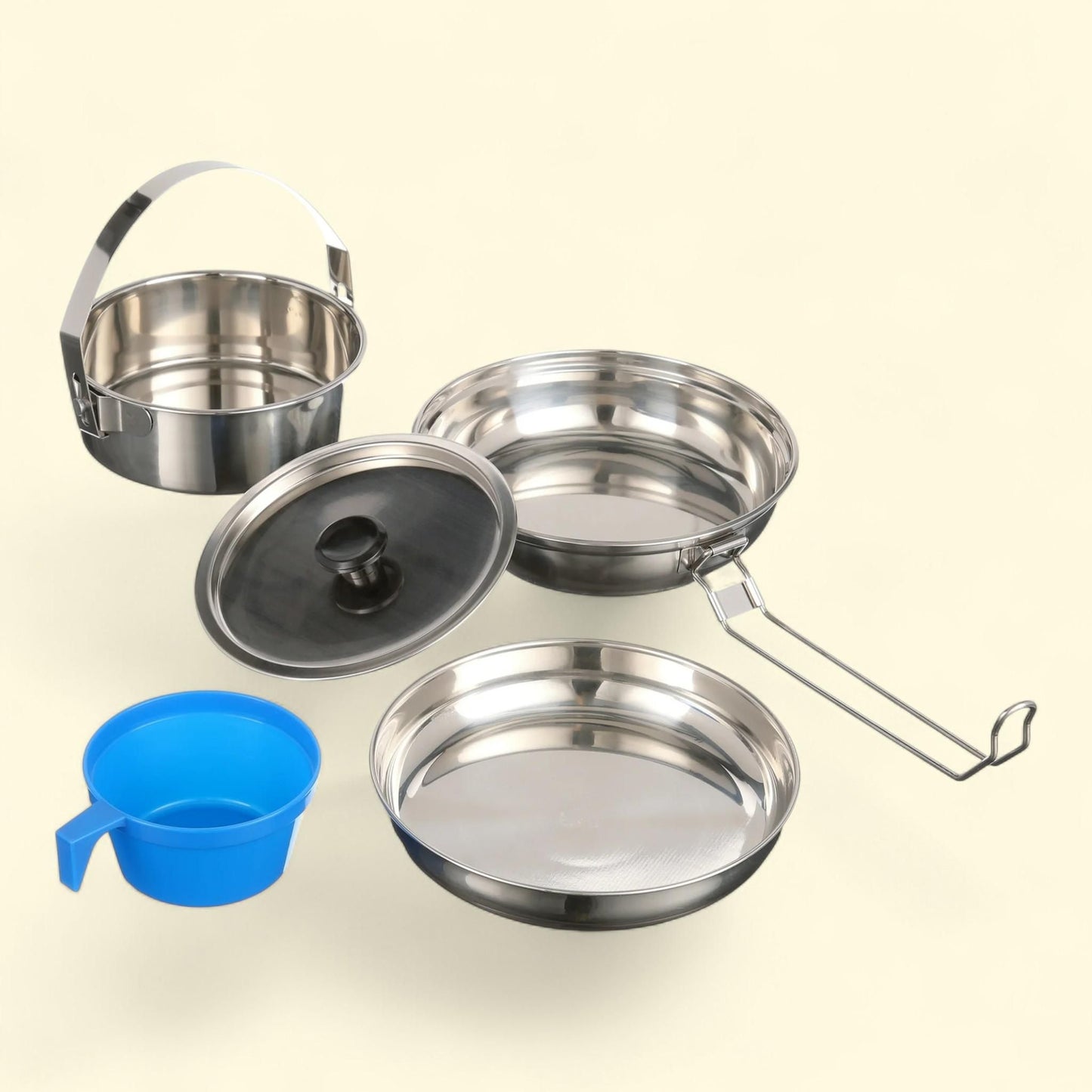 Ozark Trail Cookware Mess Kit, 5-Piece, Stainless Steel and Plastic