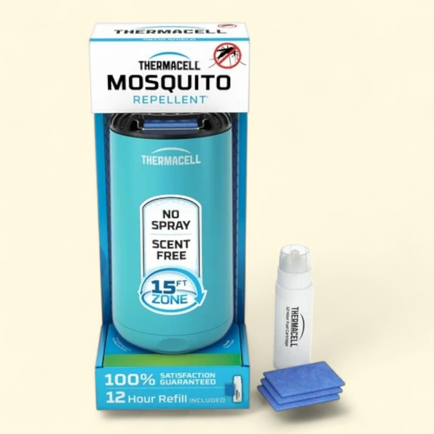 Thermacell Patio Shield Mosquito Repellent, 12 Hours, Glacial Blue