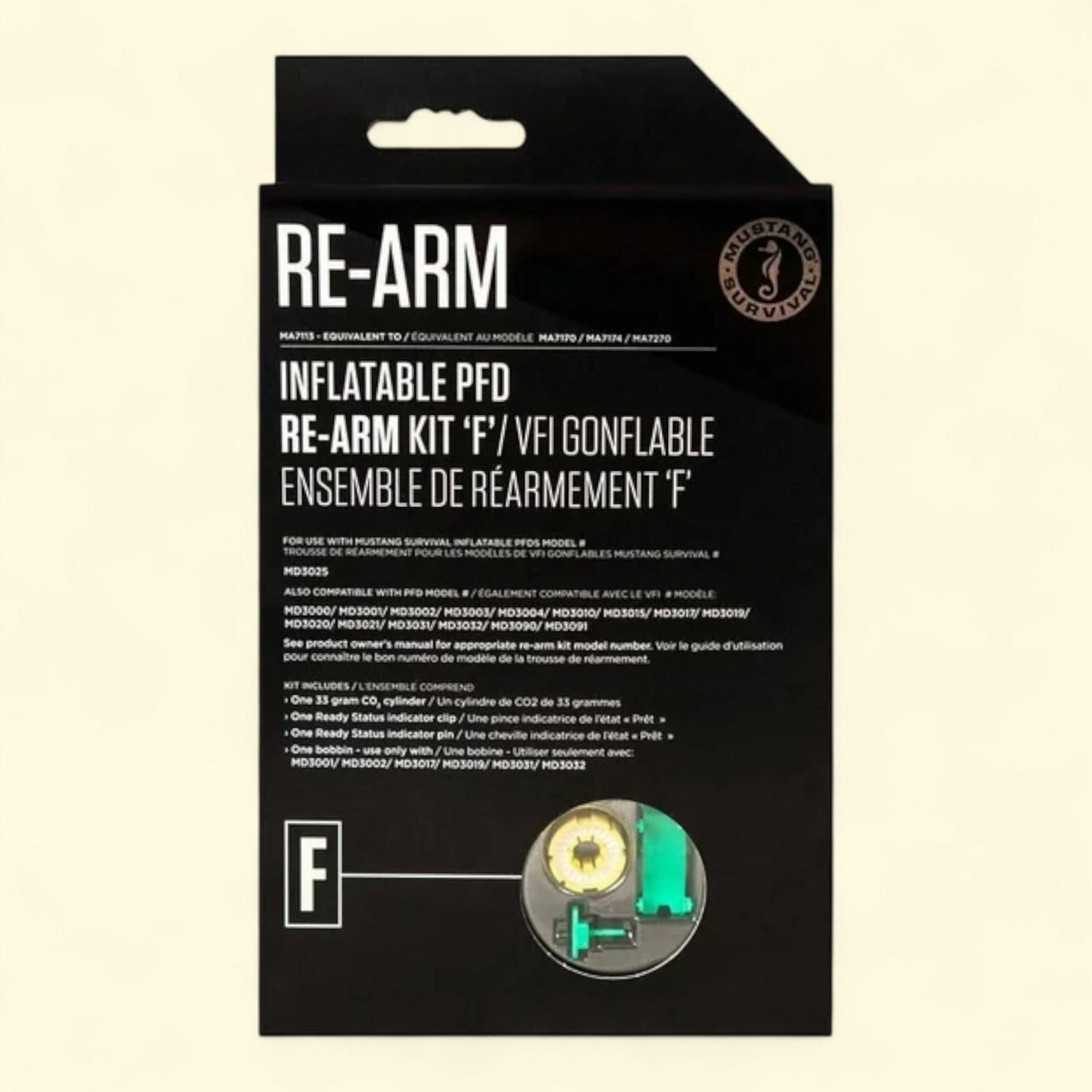Mustang Survival Inflatable Re-Arm Kit, Manual — authentic US product shipped worldwide by Treatspree