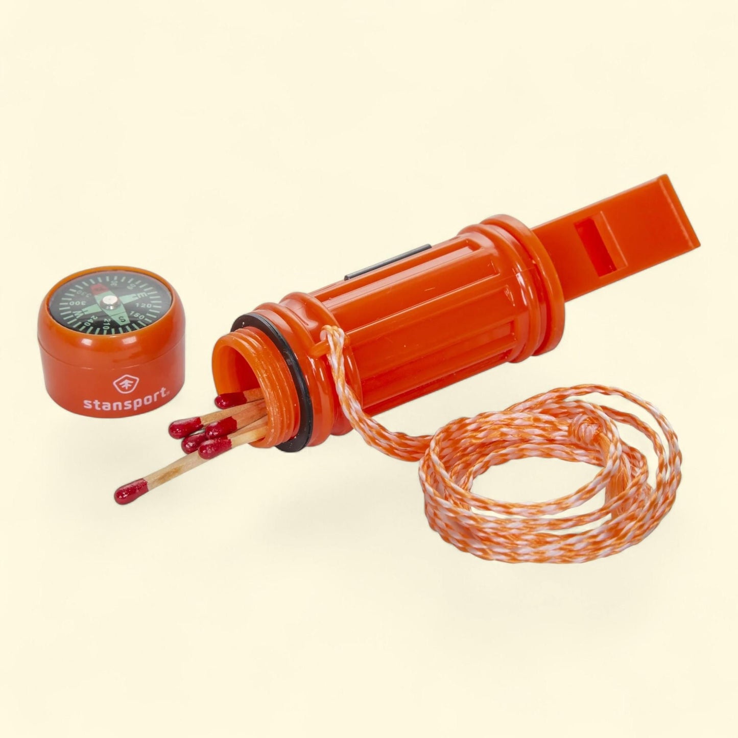 Stansport Survival Whistle, 5-in-1, Plastic