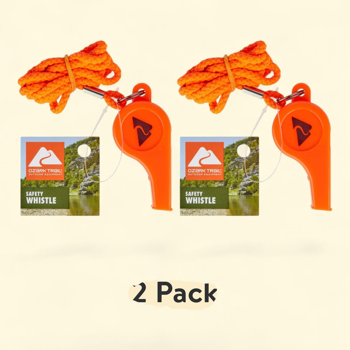 Ozark Trail Marine Safety Whistle, 2 pack