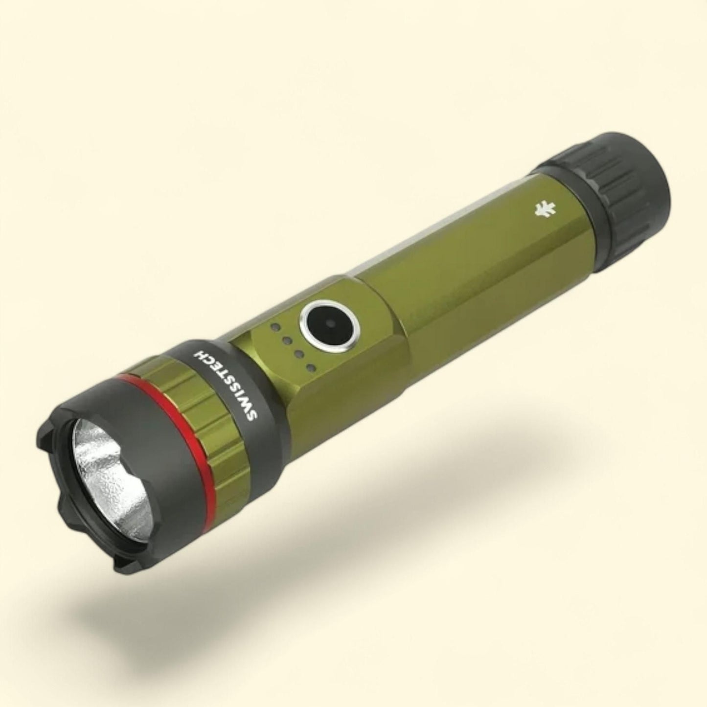 Swiss Tech Flashlight, 5000 lumen, IP67 Waterproof, Rechargeable, Magnetic Tail Cap