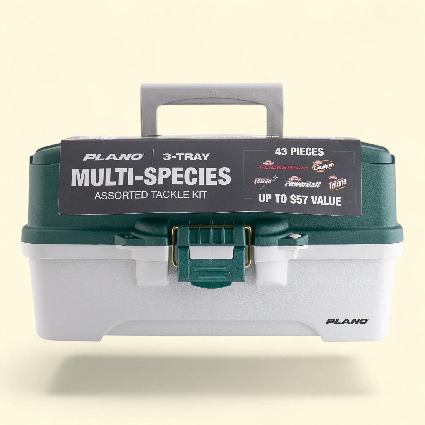 Plano Tackle Box, 3-Tray with Berkley Freshwater Bait Kit