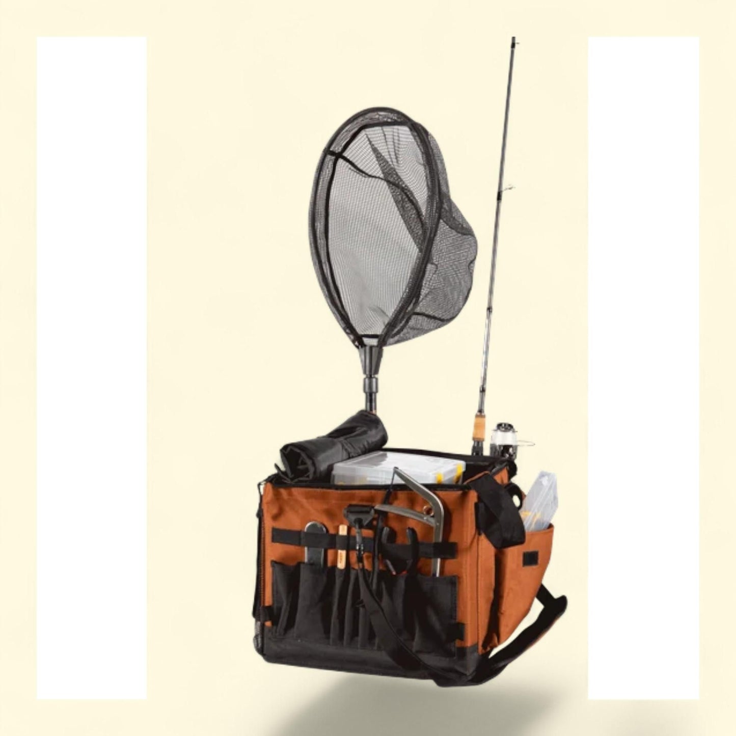 Pelican - Exocrate Fishing Storage Crate Bag, Polyester, Orange/Black