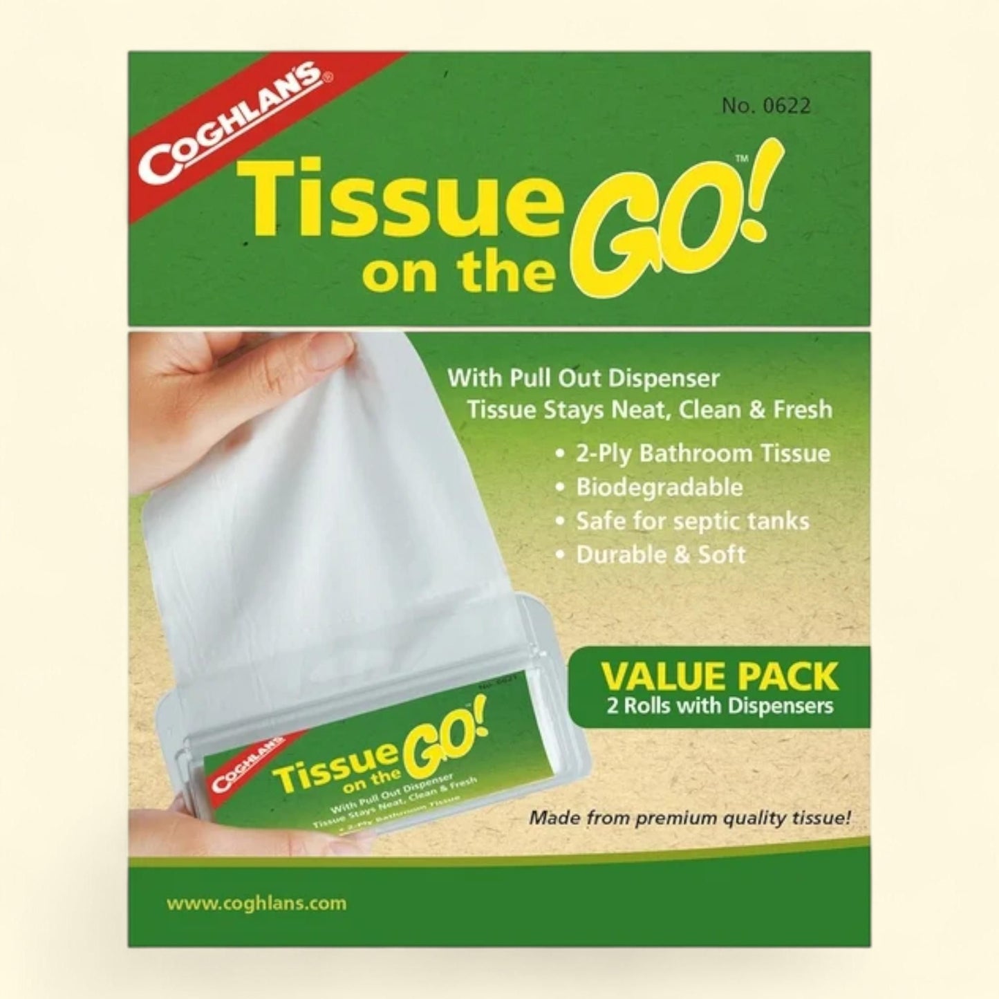 Coghlan's Toilet Paper, 2-Ply, 2 Rolls Pack