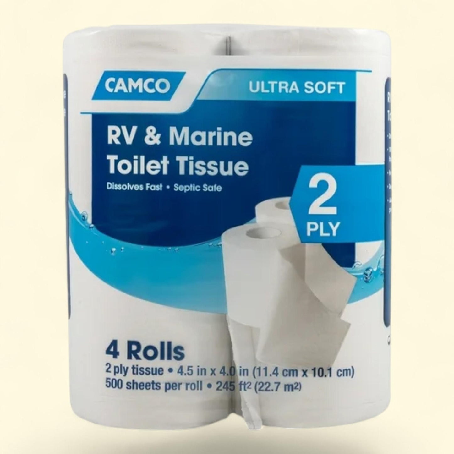 Camco Toilet Tissue, 4 Rolls — authentic US product shipped worldwide by Treatspree
