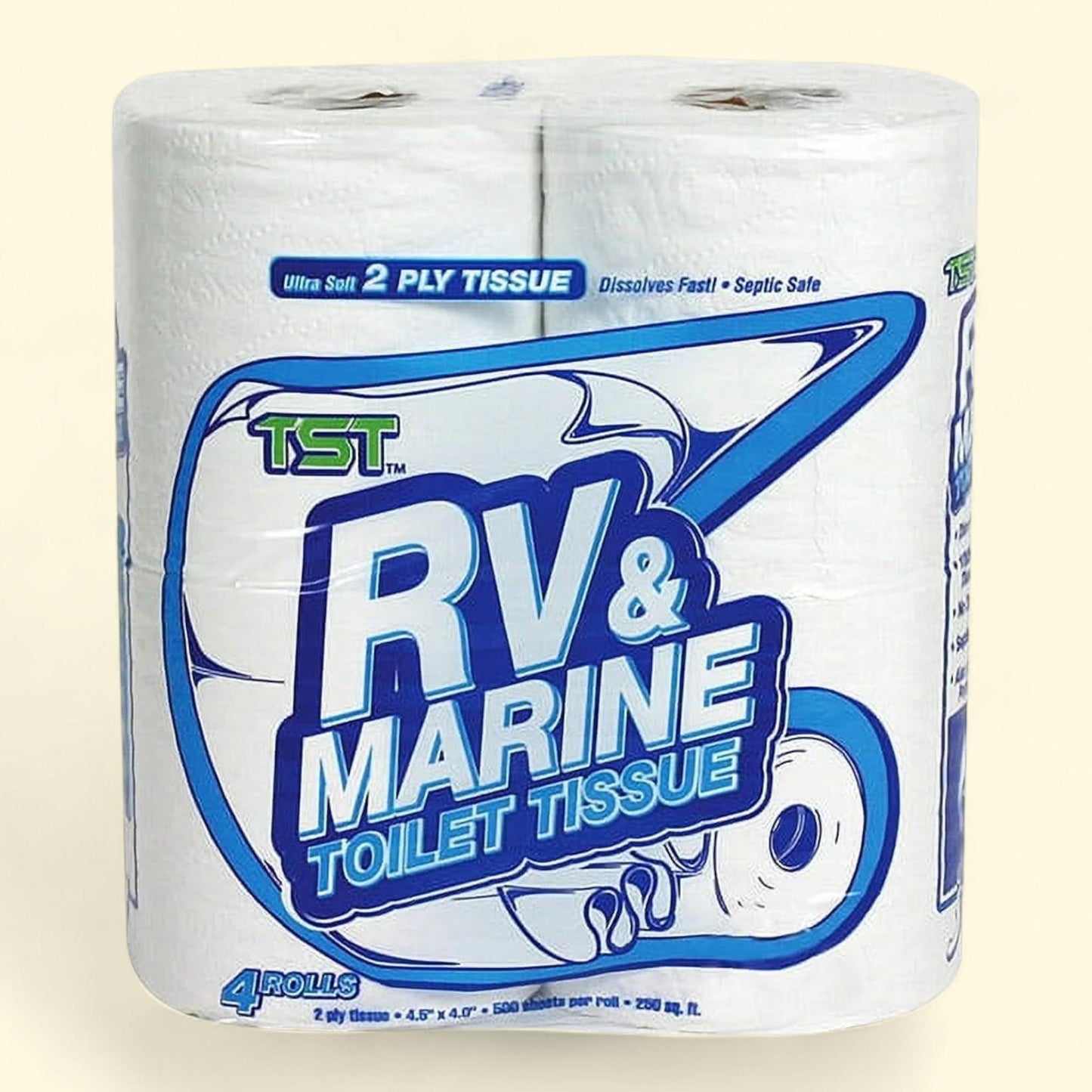 TST Toilet Tissue, 2 Ply, 4 Rolls, 500 Sheets — authentic US product shipped worldwide by Treatspree