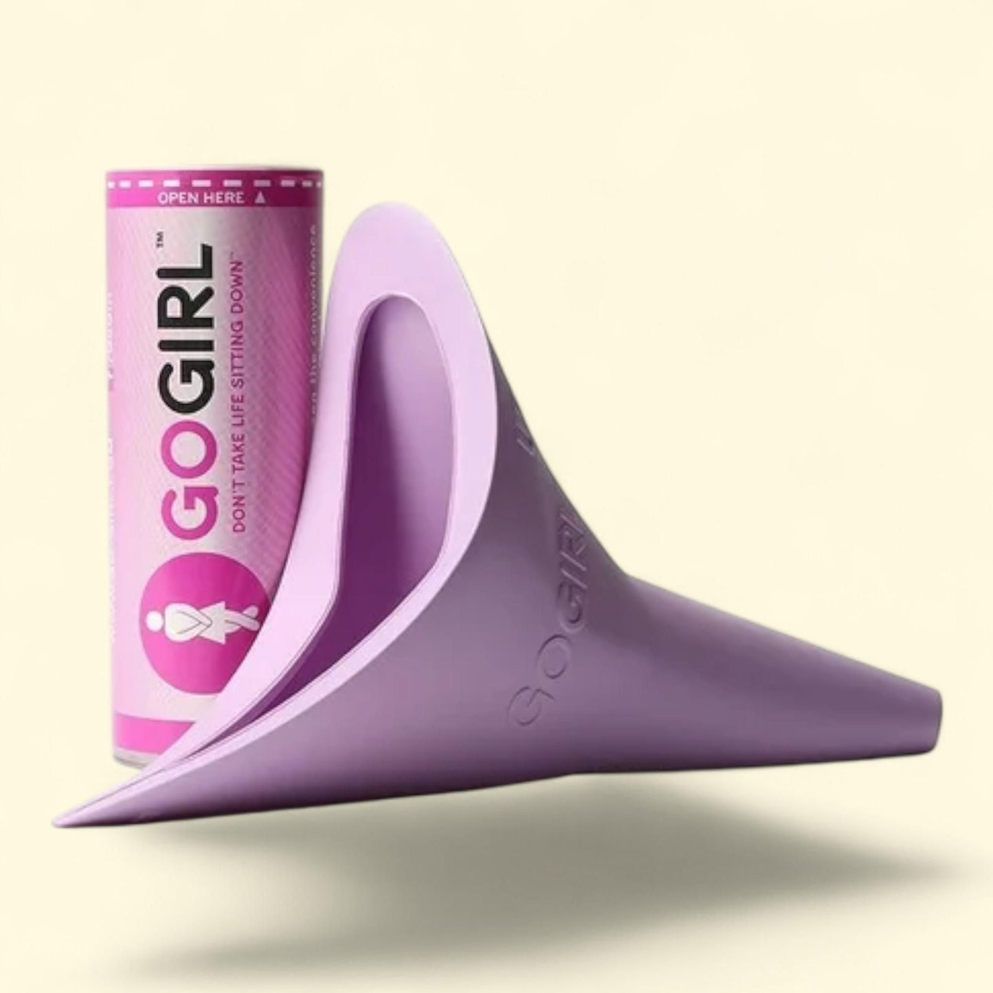GoGirl Female Urination Device (FUD), Pink, Silicone, Reusable, Travel Size, 4.35 x 1.44 x 1.44 inches