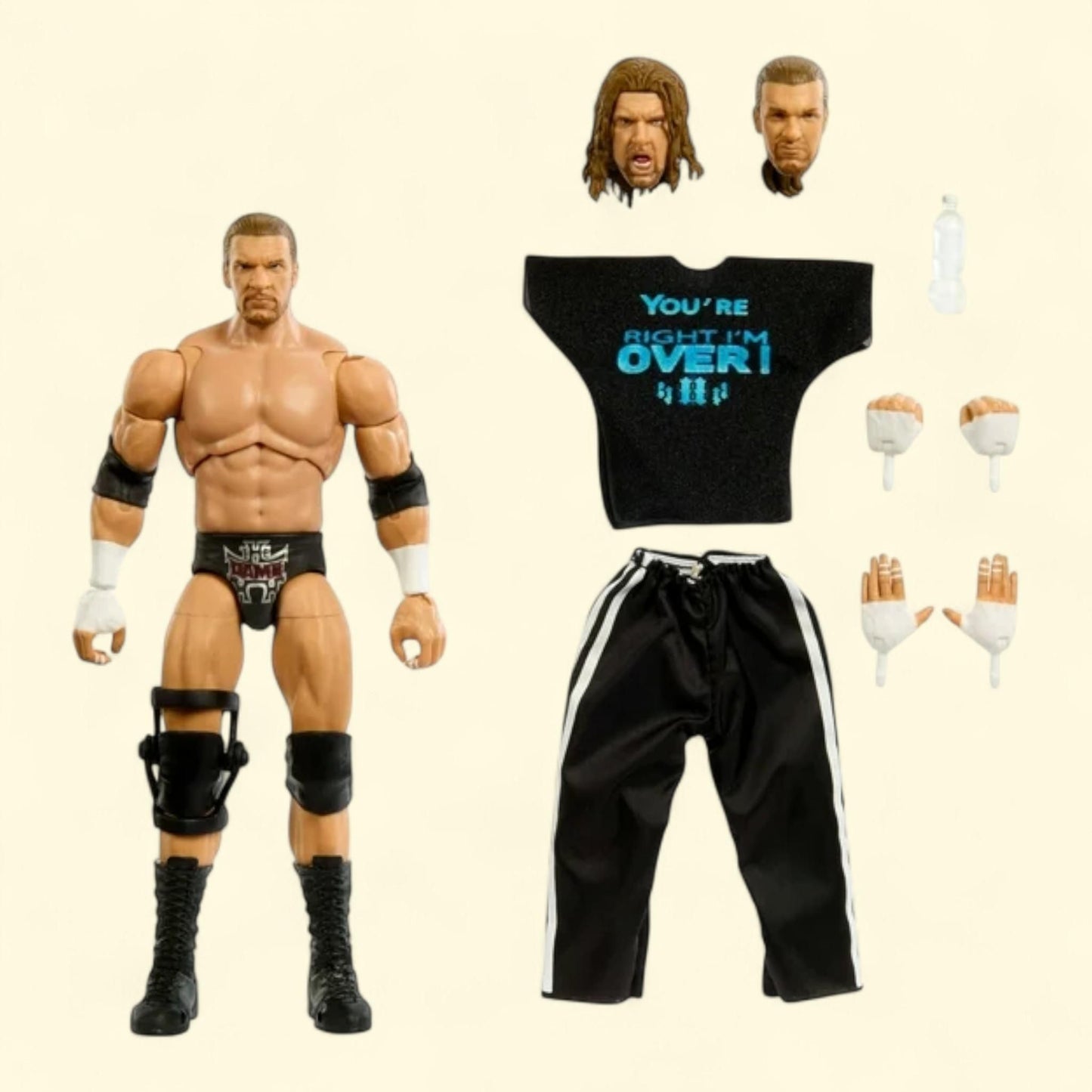 Figurine WWE Ultimate Edition de Triple H, Monday Night War, accessoires, pièces pour figurine à assembler
