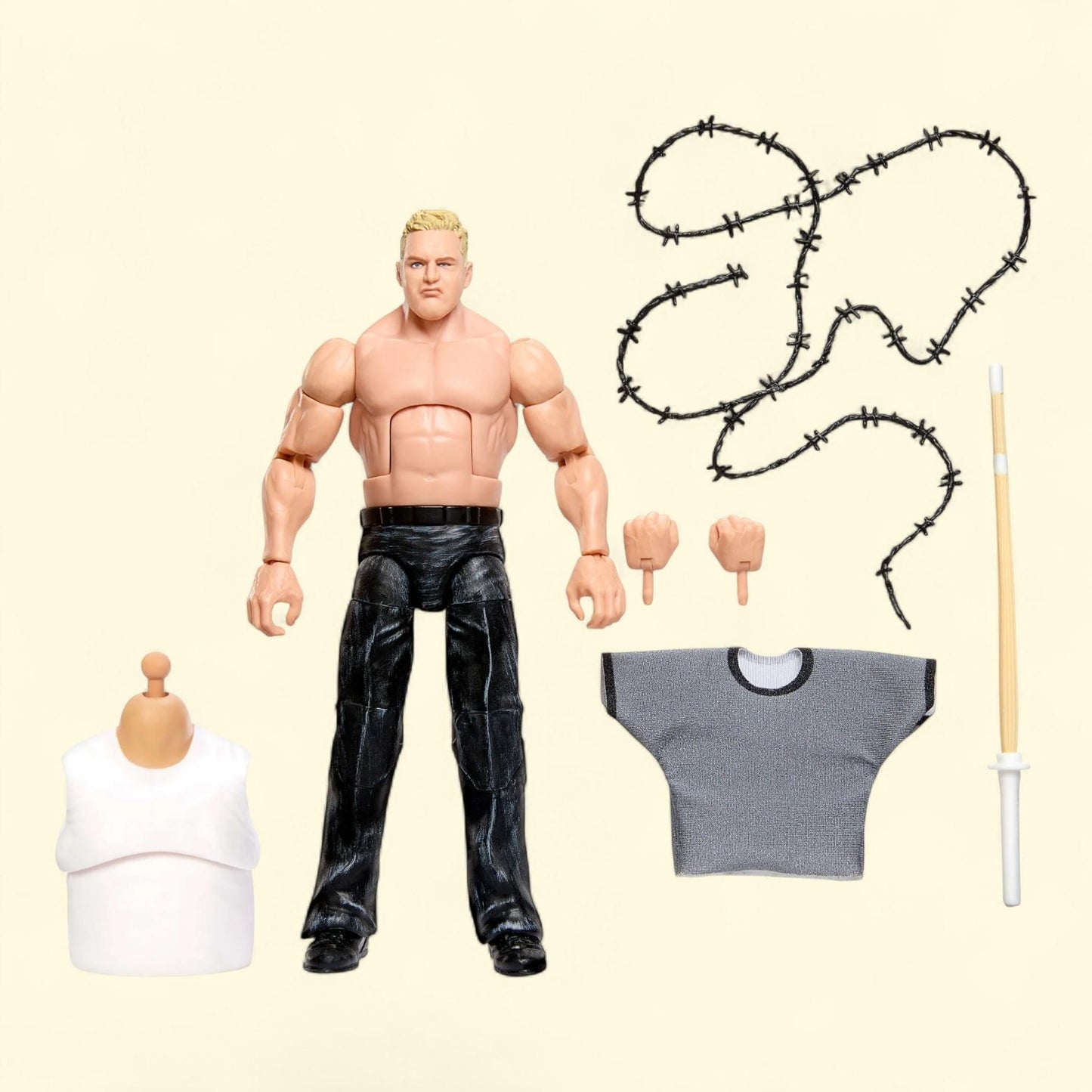 WWE Elite Collection Hardcore Hak Action Figure, Accessories & Build-a-Figure Parts, Size