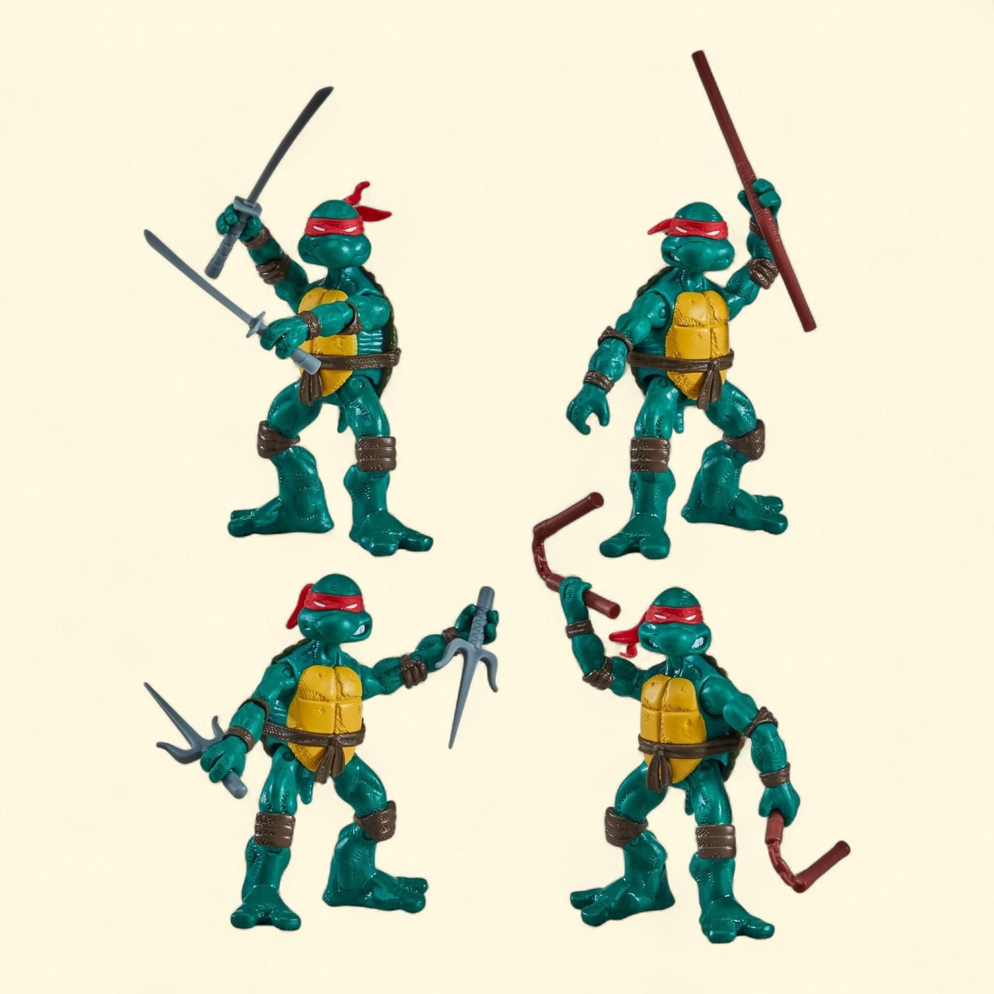 Playmates Toys Teenage Mutant Ninja Turtles: 4" Comic Book Figure Bundle, with Comic Book