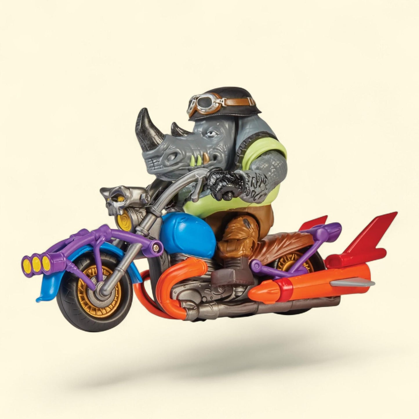 Teenage Mutant Ninja Turtles Mutant Mayhem Chopper Cycle, Exclusive Rocksteady Figure