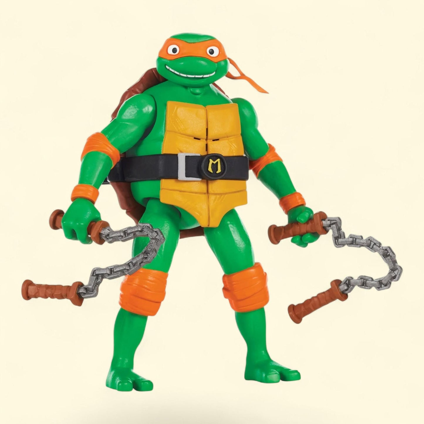 Playmates Toys TMNT Mutant Mayhem Michelangelo Deluxe Ninja Shouts Figure, 5.5"